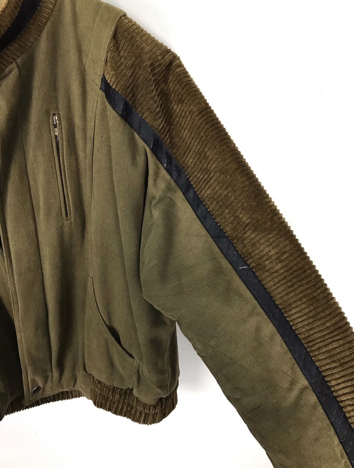 Lanvin 1970s Lanvin Paris Mixed Fabric Bomber Jacket Size US M / EU 48-50 / 2 - 5 Thumbnail