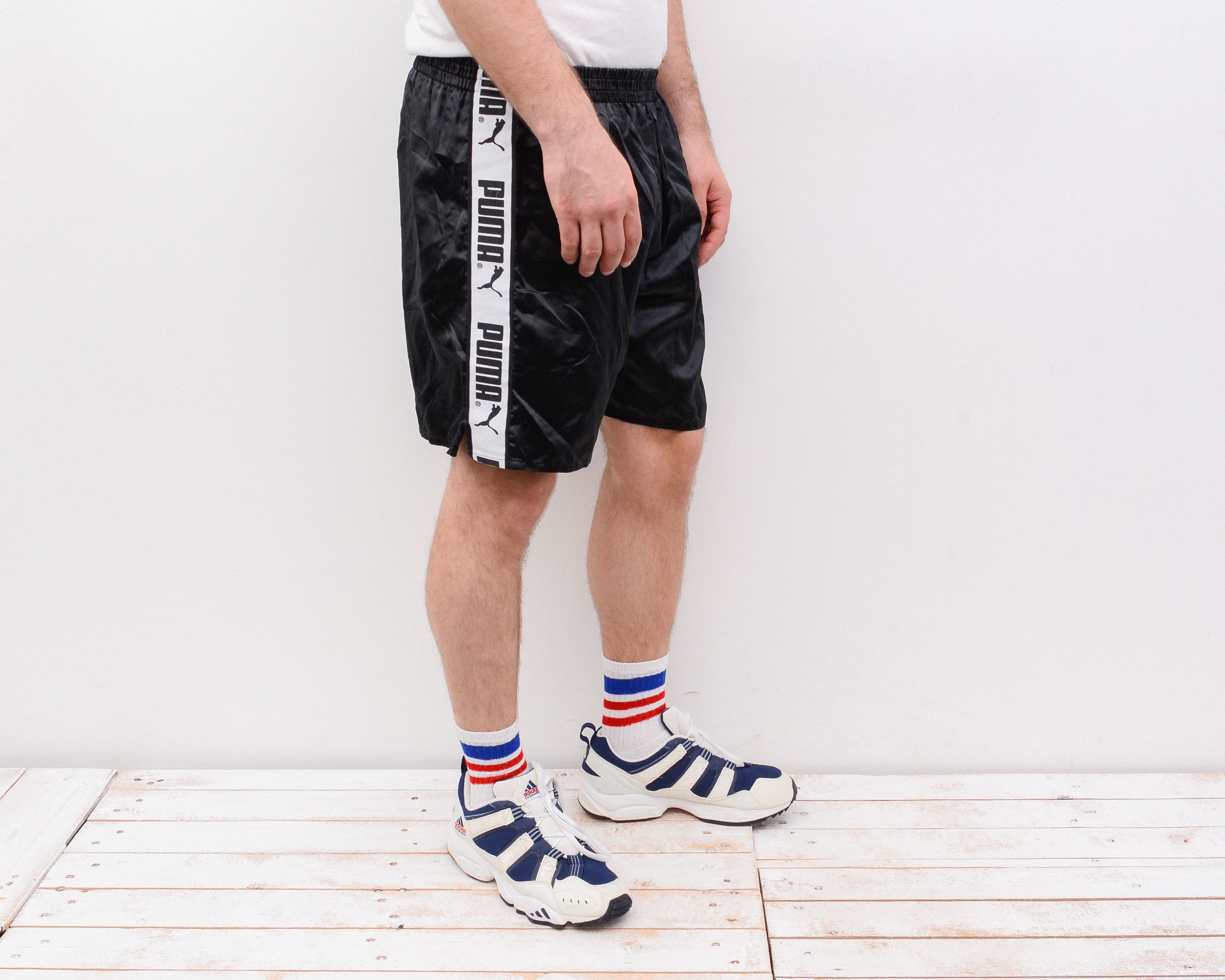 image of Puma Nylon Shorts W32 M Silky Retro Run Jog Sport VTG W30, Men's