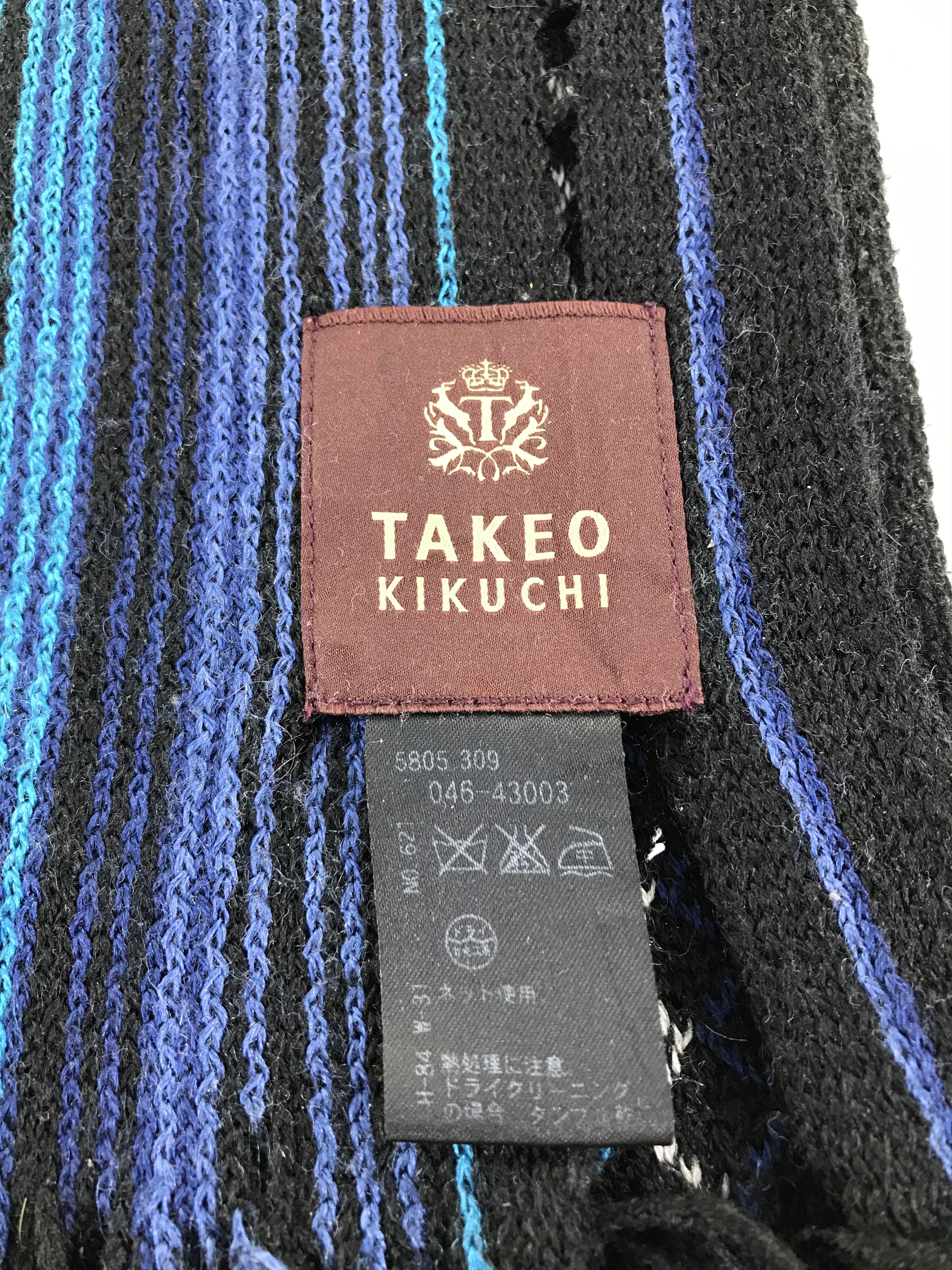 Takeo Kikuchi Takeo Kikuchi Wool Scarf Muffler Neck Wrap V289 Size ONE SIZE - 4 Thumbnail