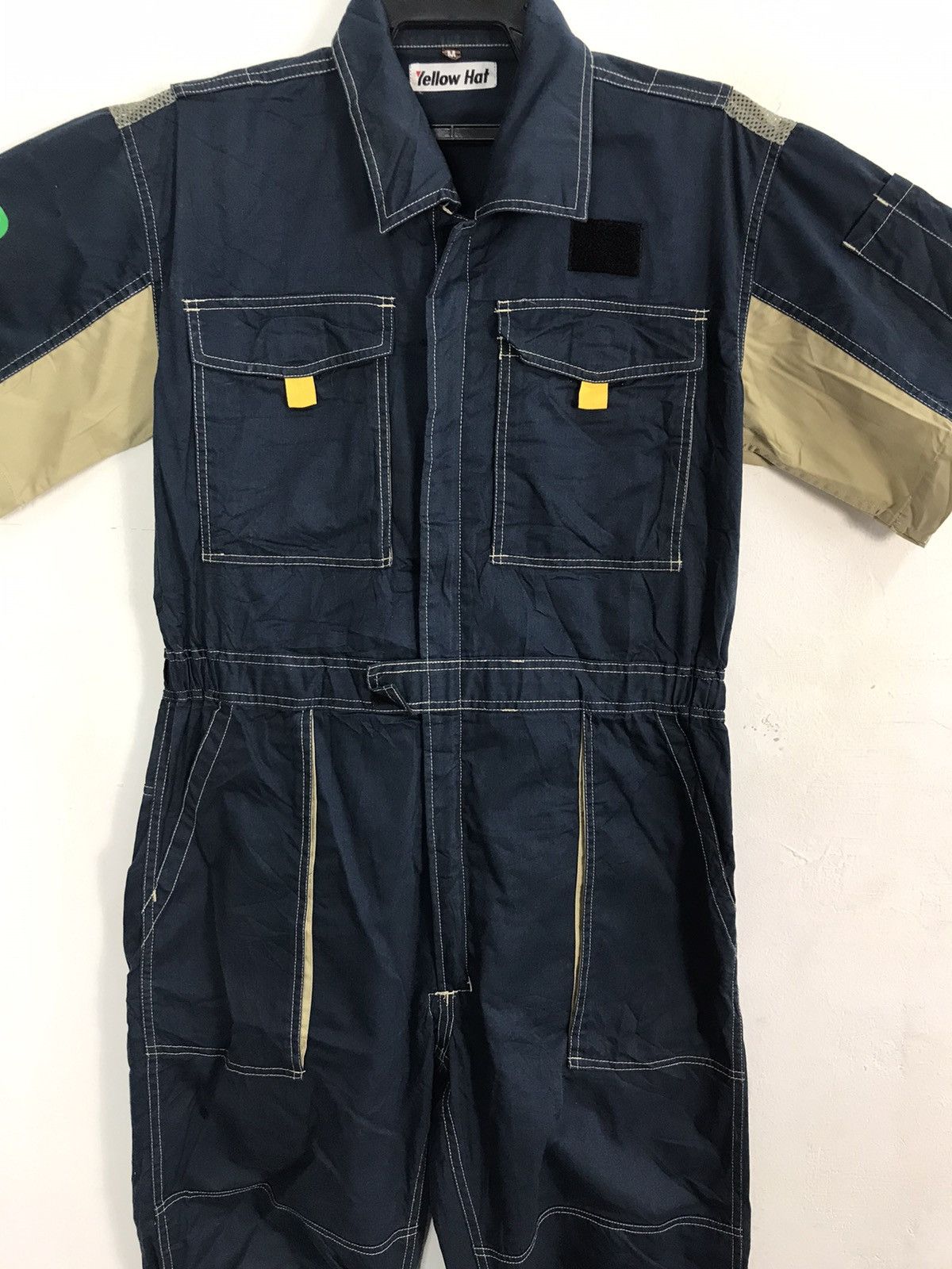 Japanese Brand × Vintage Yellow Hat Japanese Brand Khakis Workwear Carpenter Utility Size US 35 - 3 Thumbnail