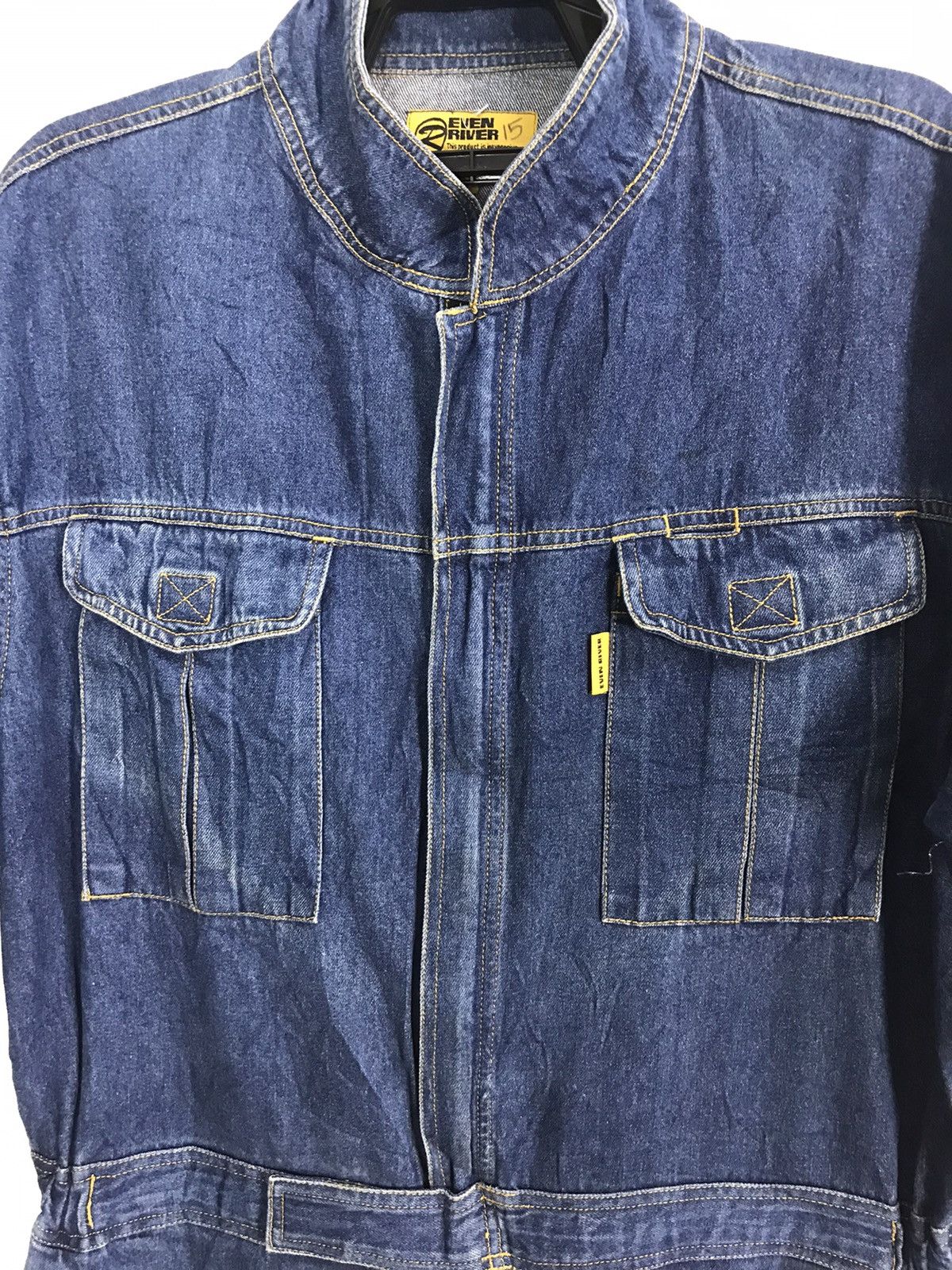 Japanese Brand Evenriver Coverall Indigo Denim Pant Workwear Jeans Size US 40 / EU 56 - 3 Thumbnail
