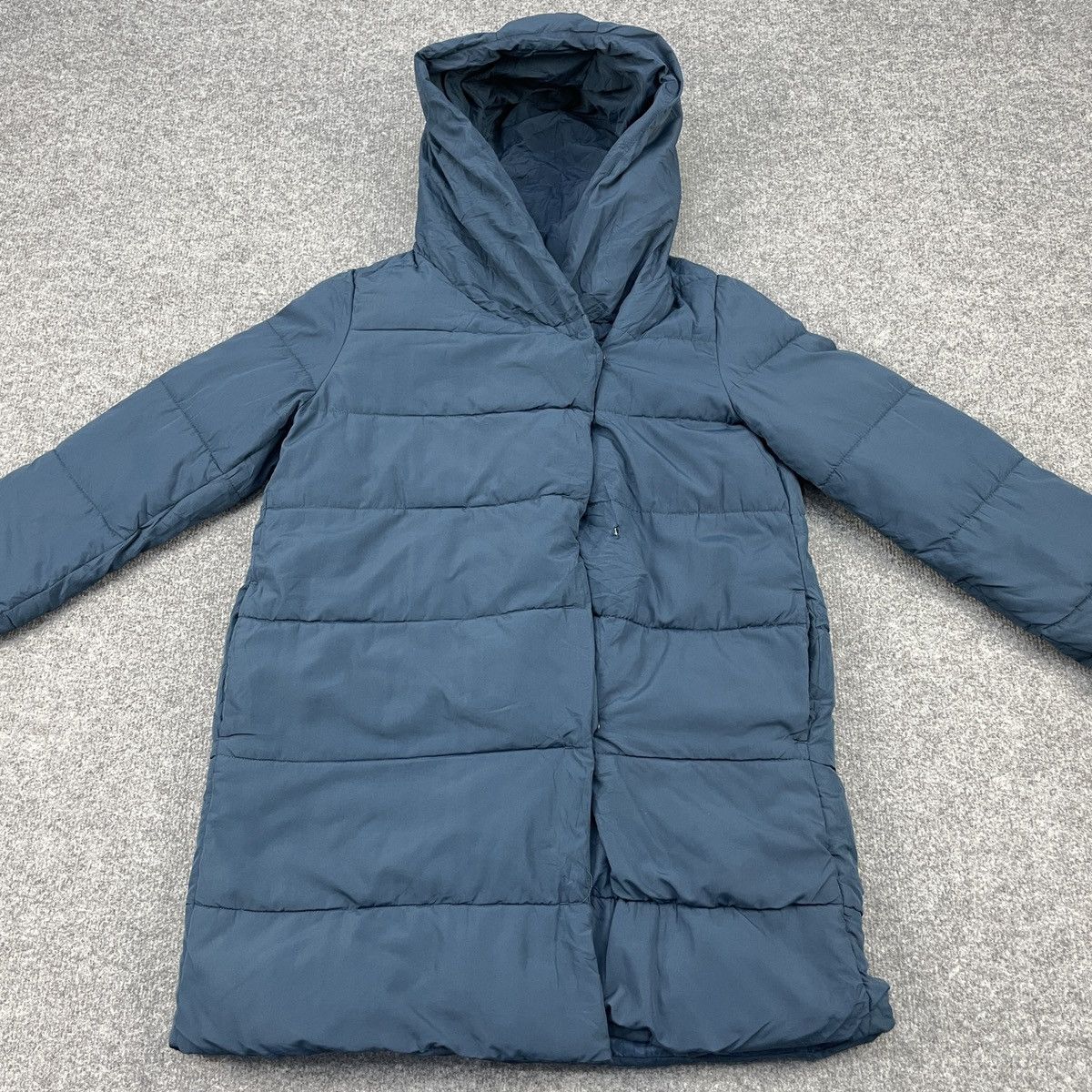 Japanese Brand × Vintage VINTAGE NAVY PUFFER HOODIES JACKET Size US S / EU 44-46 / 1 - 1 Thumbnail