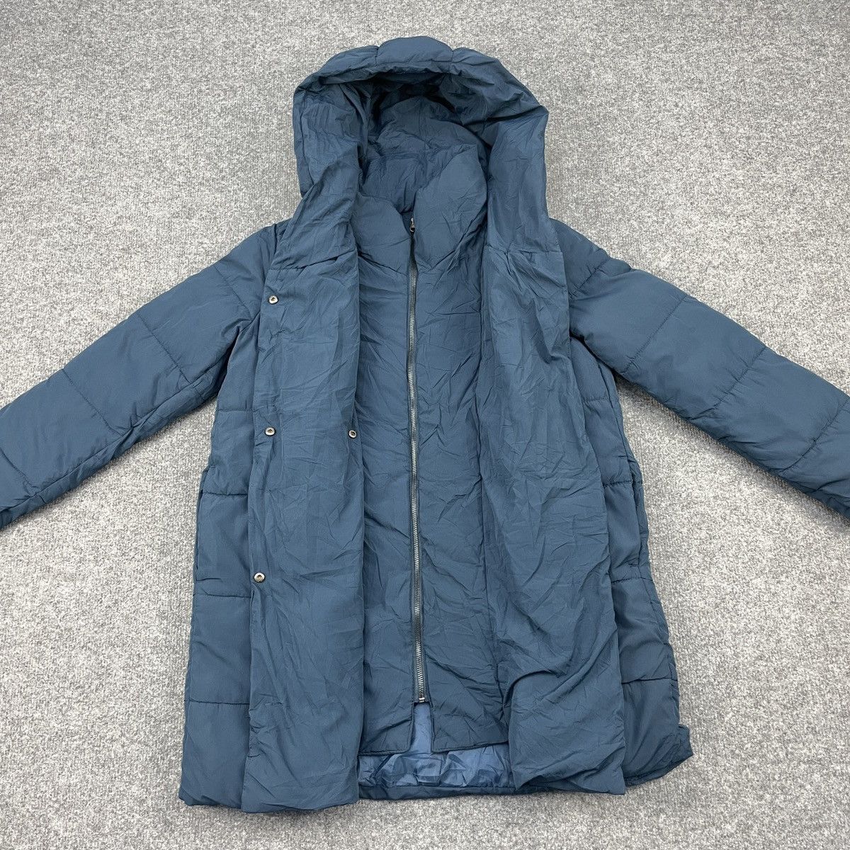 Japanese Brand × Vintage VINTAGE NAVY PUFFER HOODIES JACKET Size US S / EU 44-46 / 1 - 2 Thumbnail