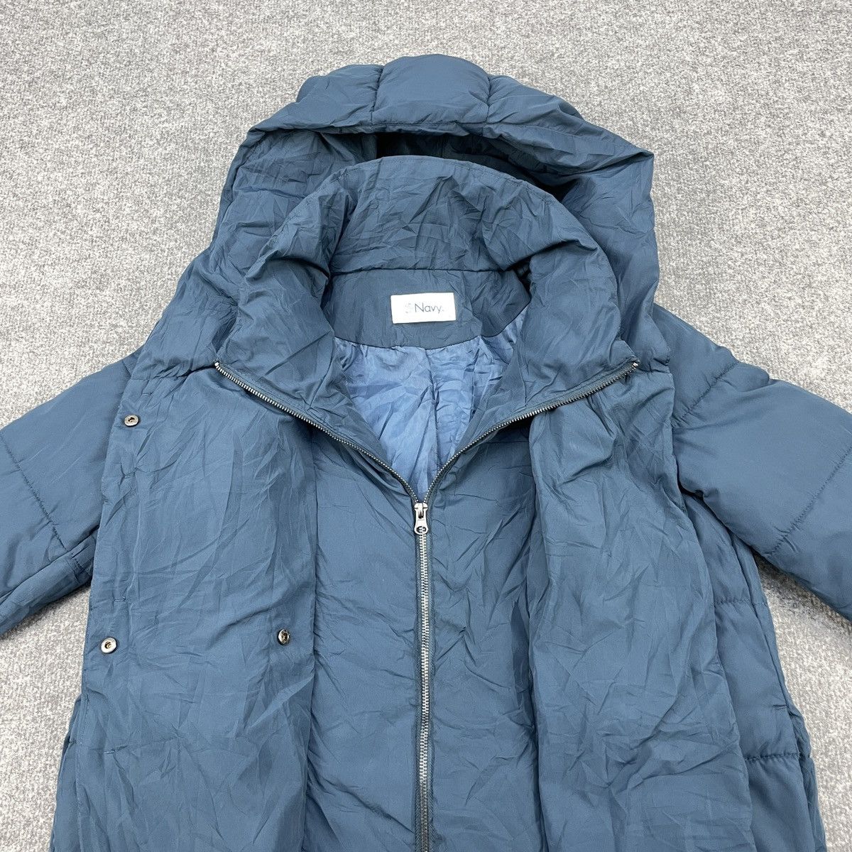 Japanese Brand × Vintage VINTAGE NAVY PUFFER HOODIES JACKET Size US S / EU 44-46 / 1 - 3 Thumbnail
