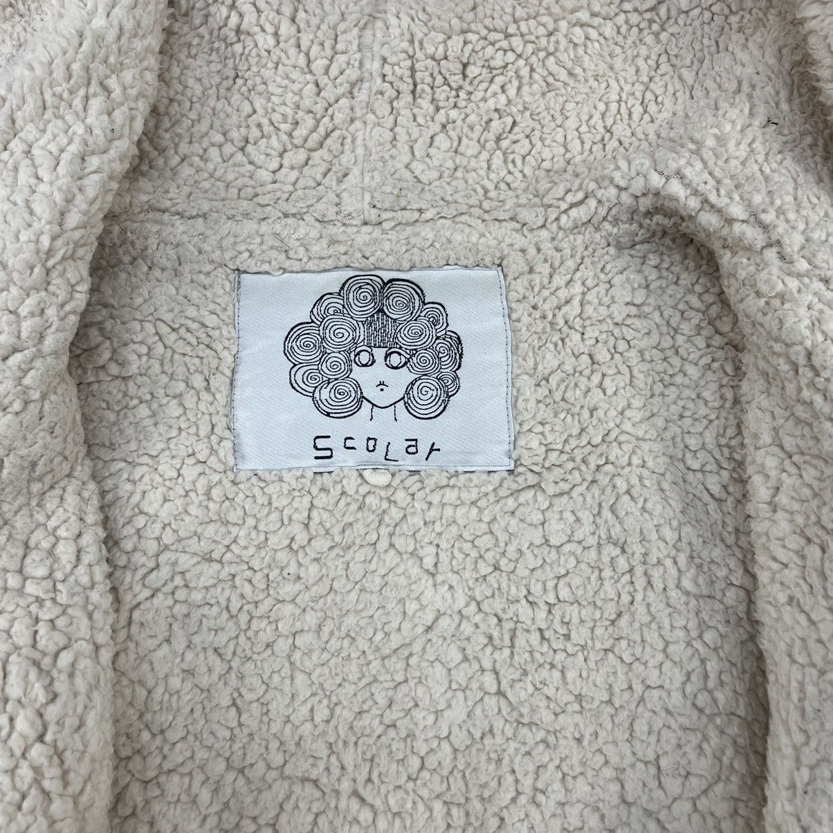 Japanese Brand Scolar Denim Embroidery Sherpa Jacket Size US M / EU 48-50 / 2 - 5 Thumbnail
