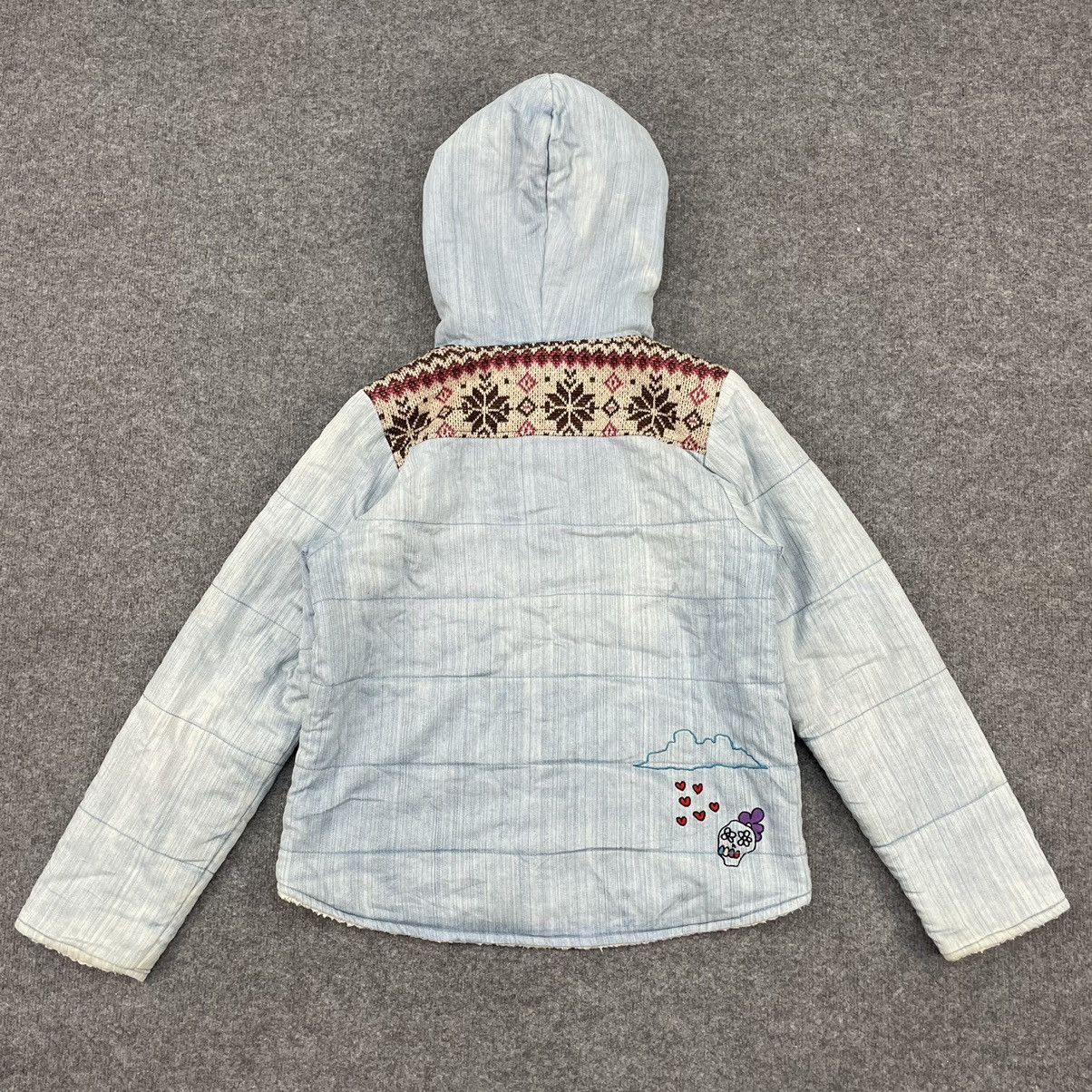 Japanese Brand Scolar Denim Embroidery Sherpa Jacket Size US M / EU 48-50 / 2 - 9 Thumbnail