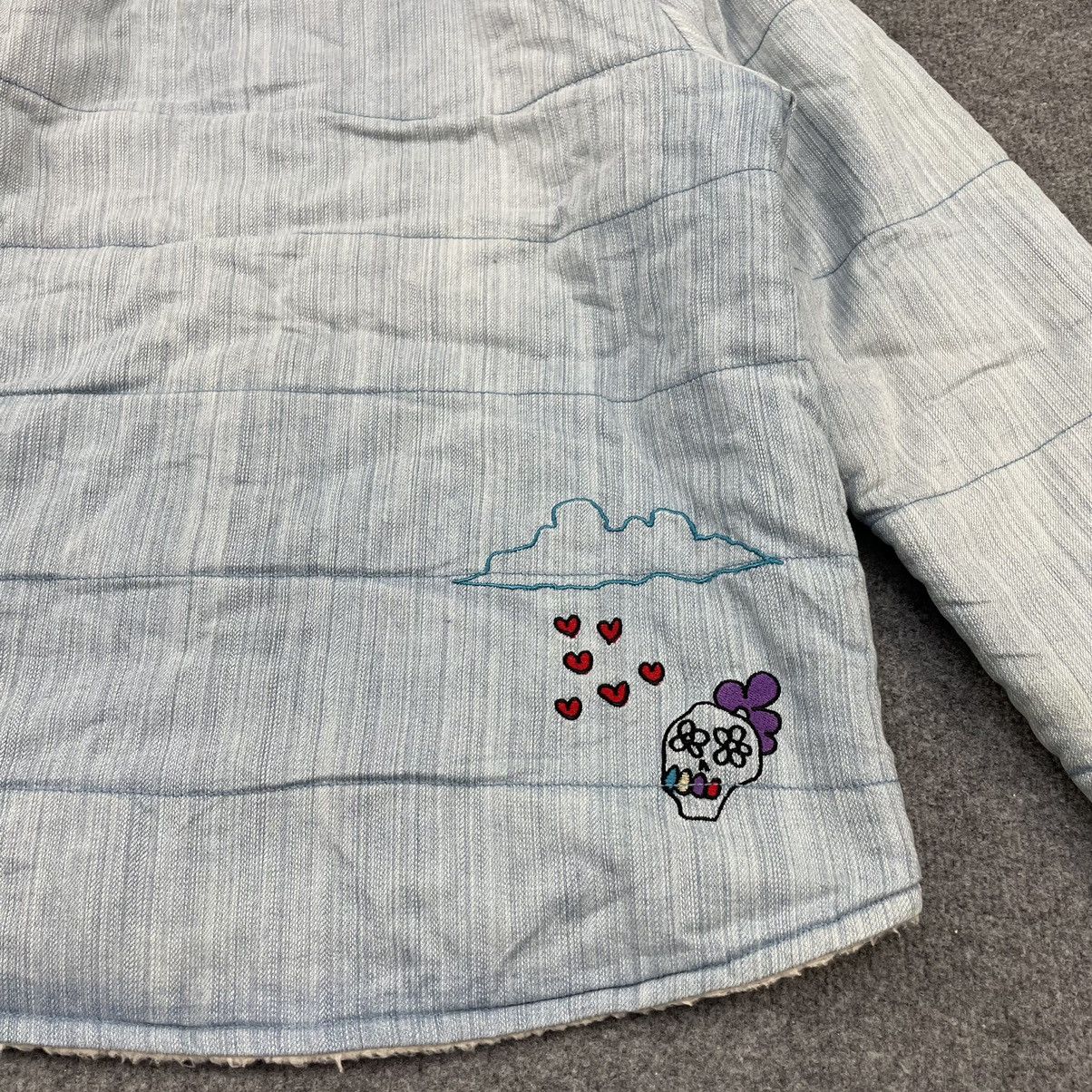 Japanese Brand Scolar Denim Embroidery Sherpa Jacket Size US M / EU 48-50 / 2 - 8 Thumbnail