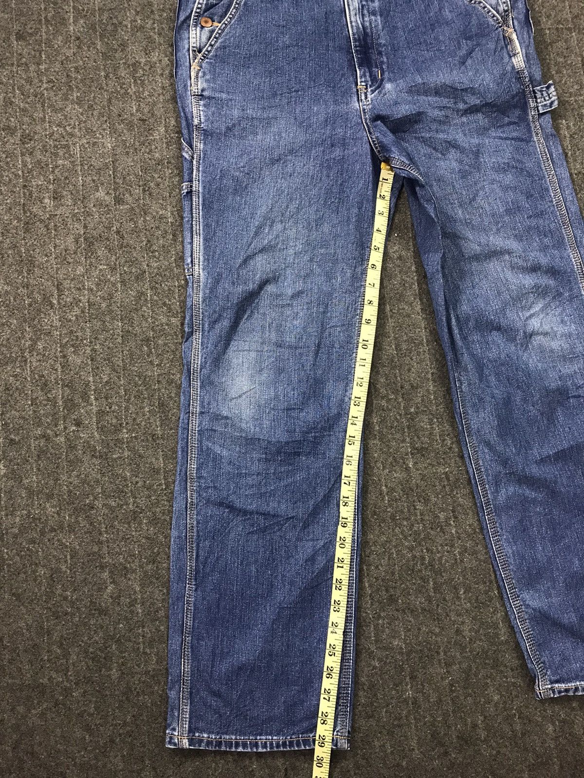 Edwin × Vintage Edwin Something Lot 9435 Indigo Denim Workwear Carpenter Size US 35 - 10 Thumbnail