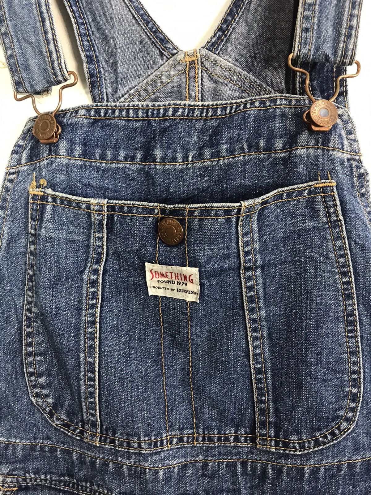 Edwin × Vintage Edwin Something Lot 9435 Indigo Denim Workwear Carpenter Size US 35 - 3 Thumbnail
