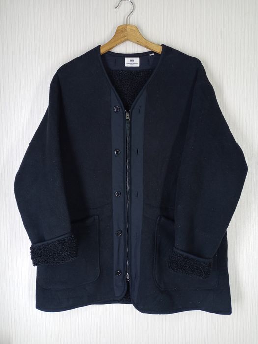 Uniqlo x engineered garments fleece 2024 collarless coat