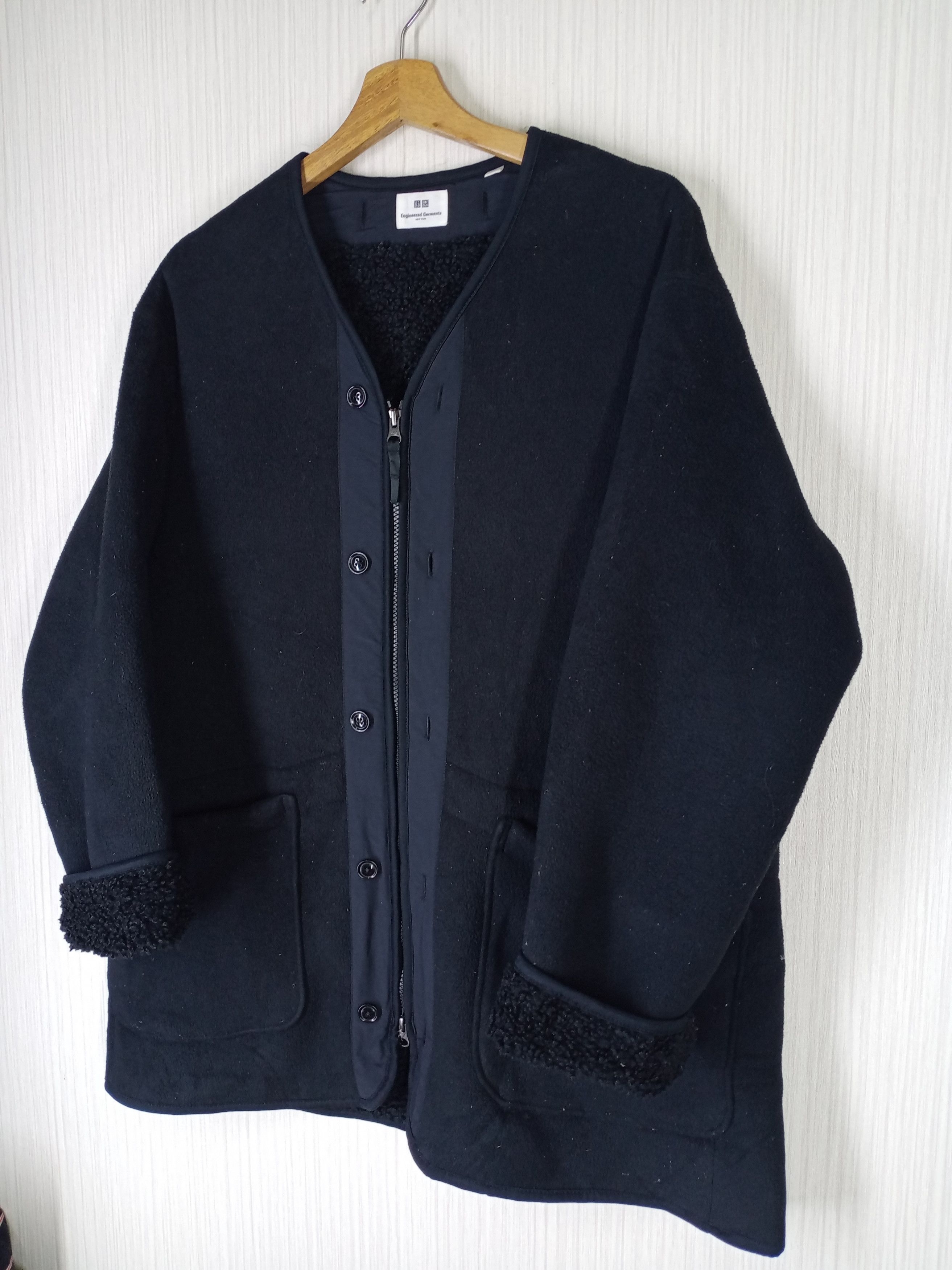 Engineered Garments × Uniqlo Engineered Garments Uniqlo Collarless Fleece Jacket Size US M / EU 48-50 / 2 - 3 Thumbnail