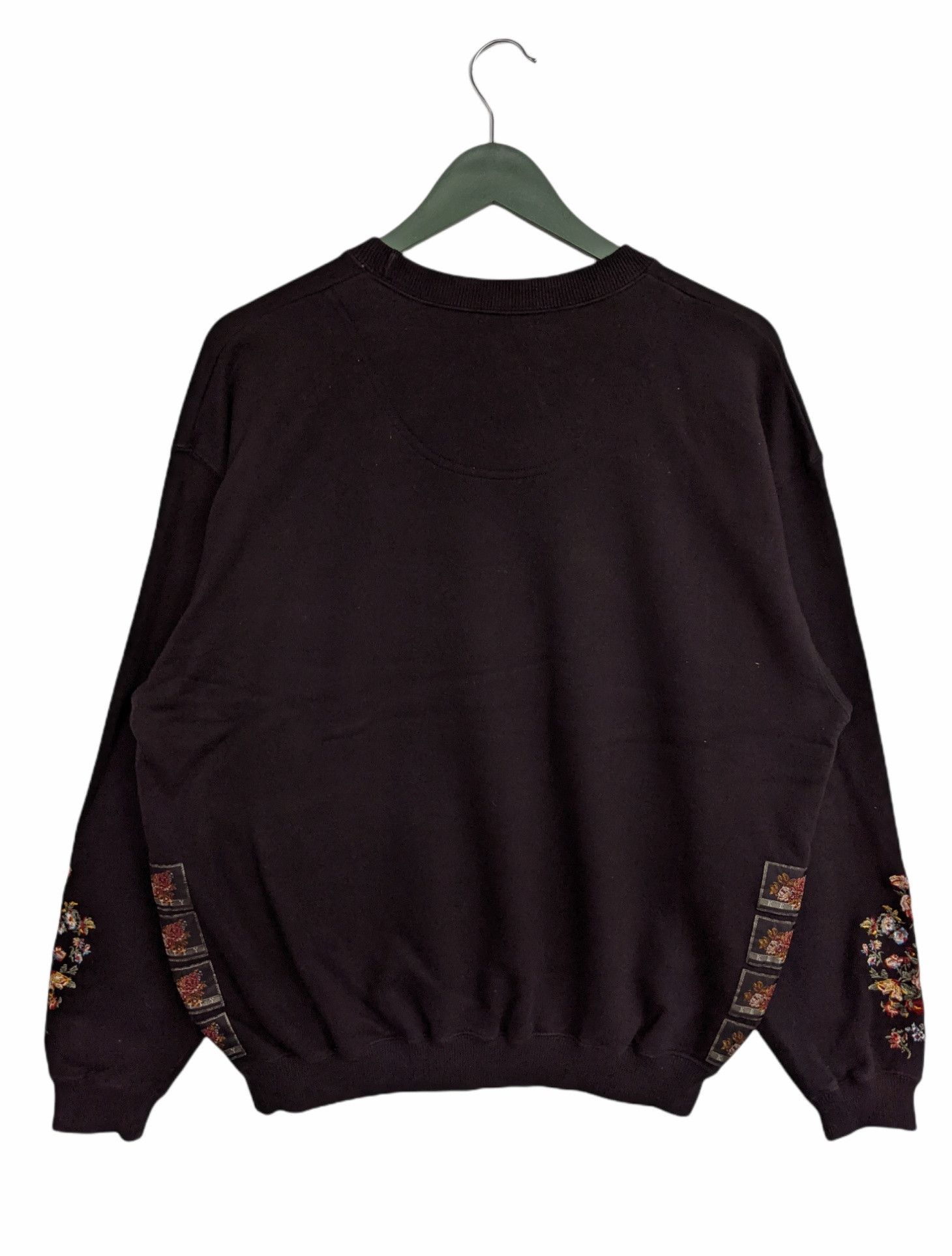 Designer Vintage Ketty Embroidery Flowers Sweatshirt/Size L Size L / US 10 / IT 46 - 2 Thumbnail