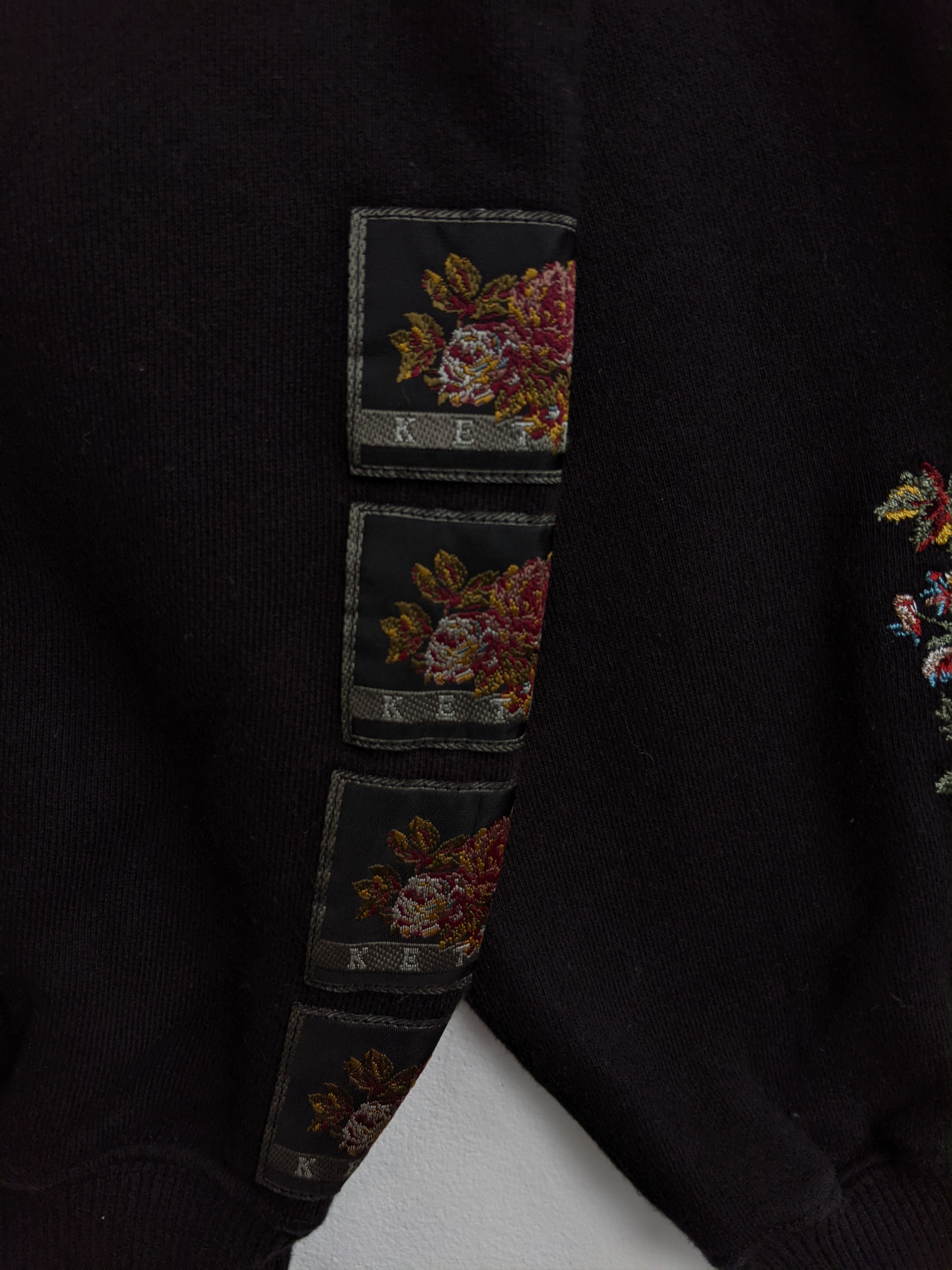 Designer Vintage Ketty Embroidery Flowers Sweatshirt/Size L Size L / US 10 / IT 46 - 7 Thumbnail
