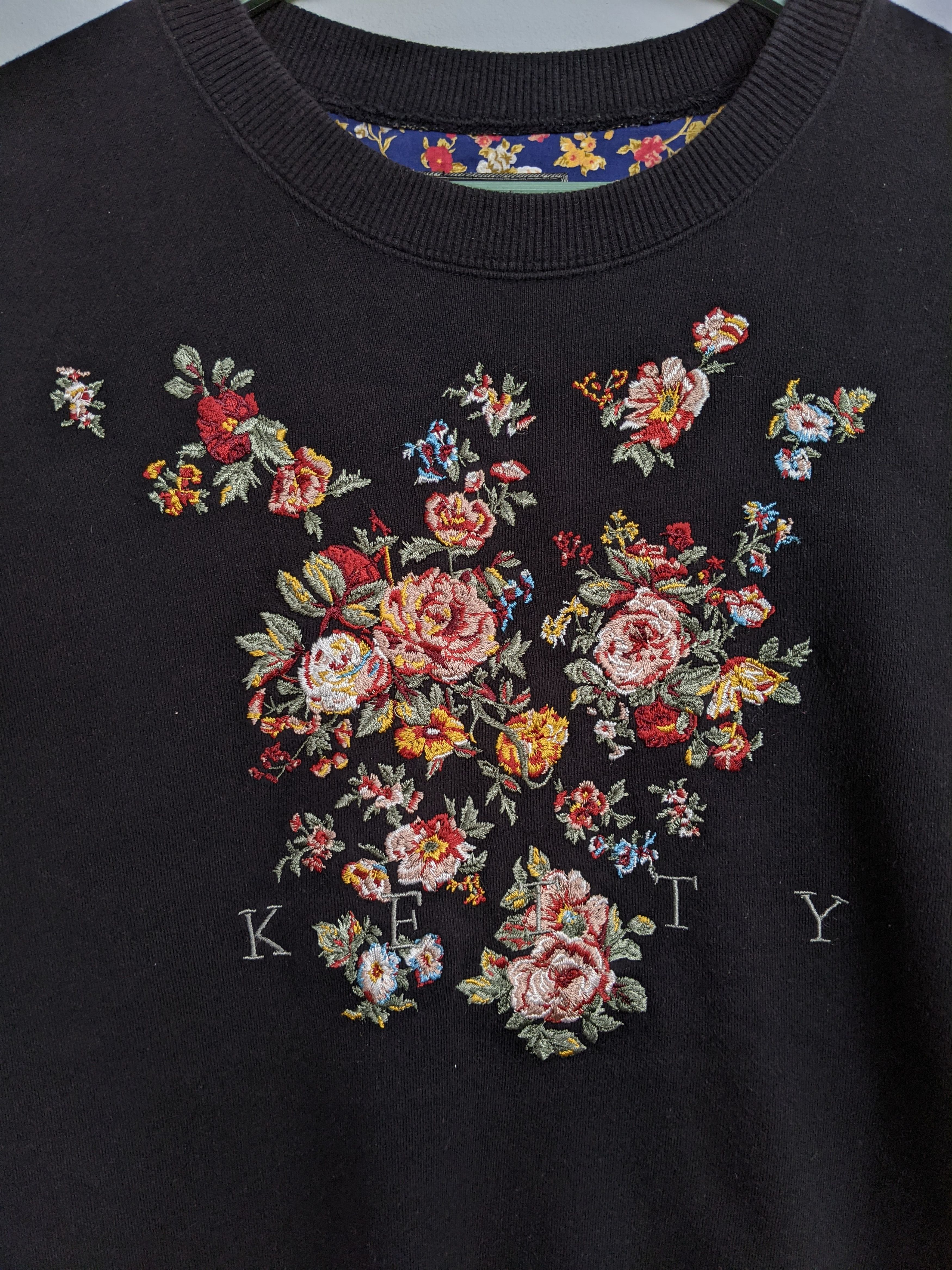 Designer Vintage Ketty Embroidery Flowers Sweatshirt/Size L Size L / US 10 / IT 46 - 5 Thumbnail