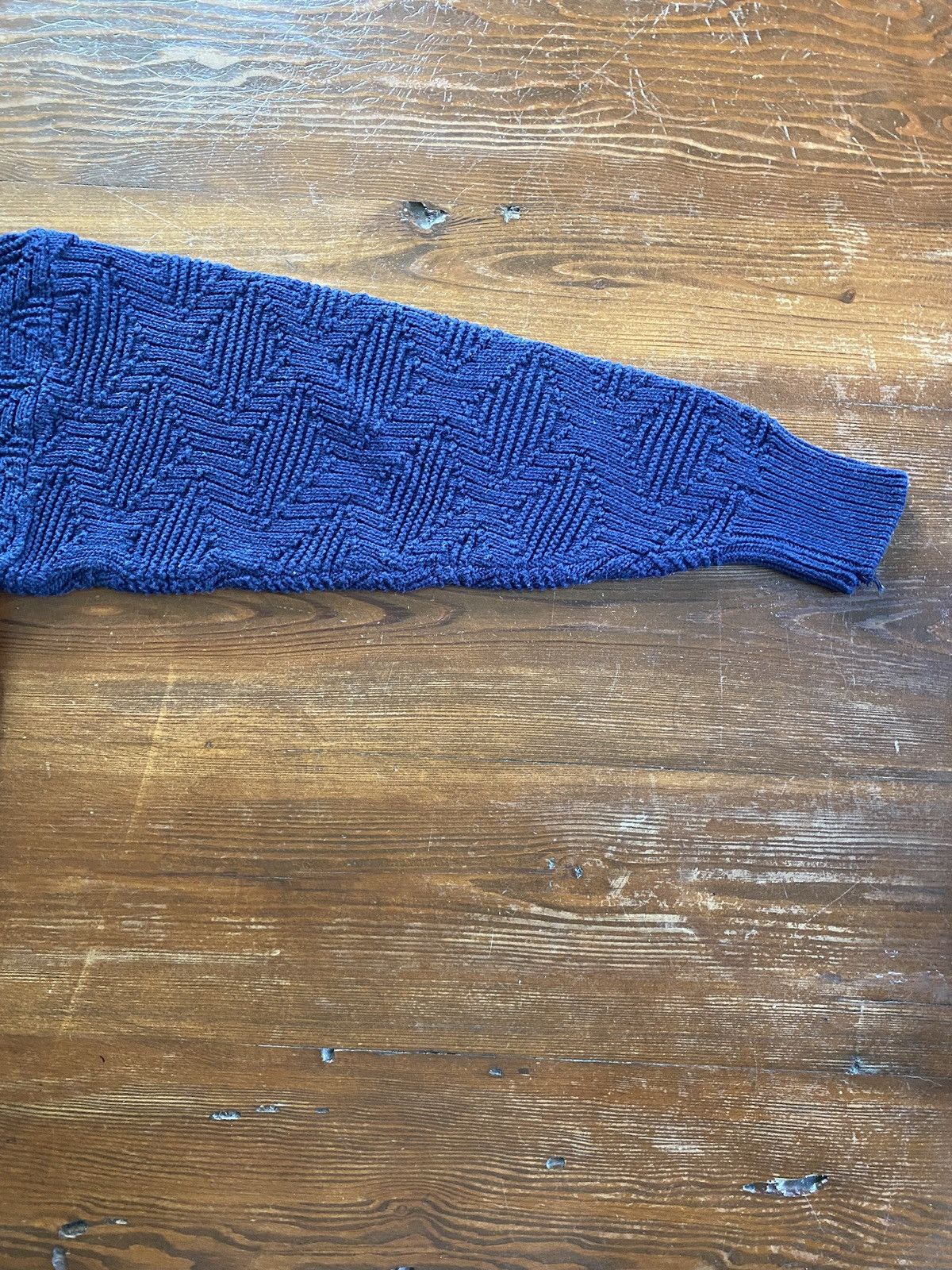 Vintage Vintage 80’s Claybrooke Navy Diamond Pattern Knit Sweater Size US L / EU 52-54 / 3 - 10 Thumbnail