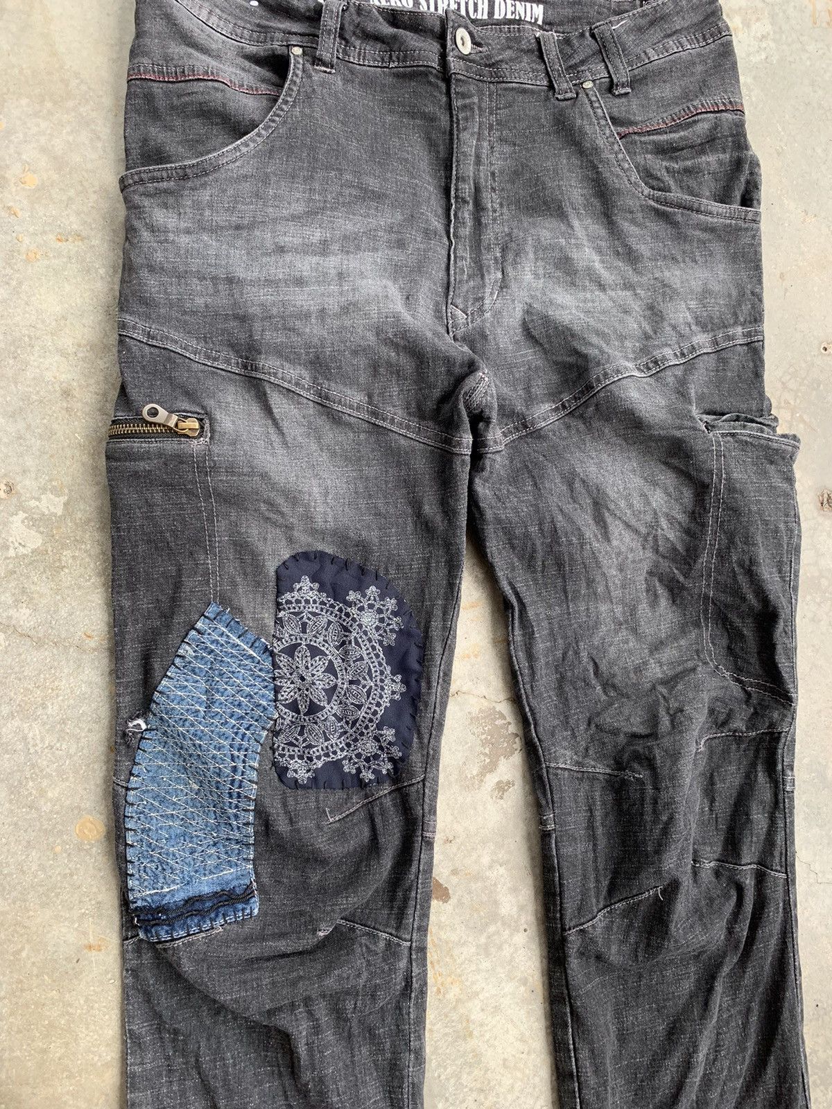 Indigo × Japanese Brand JapaneseBrand Fieldcore Indigo Patchwork Sashiko Cargo Pant Size US 32 / EU 48 - 2 Thumbnail