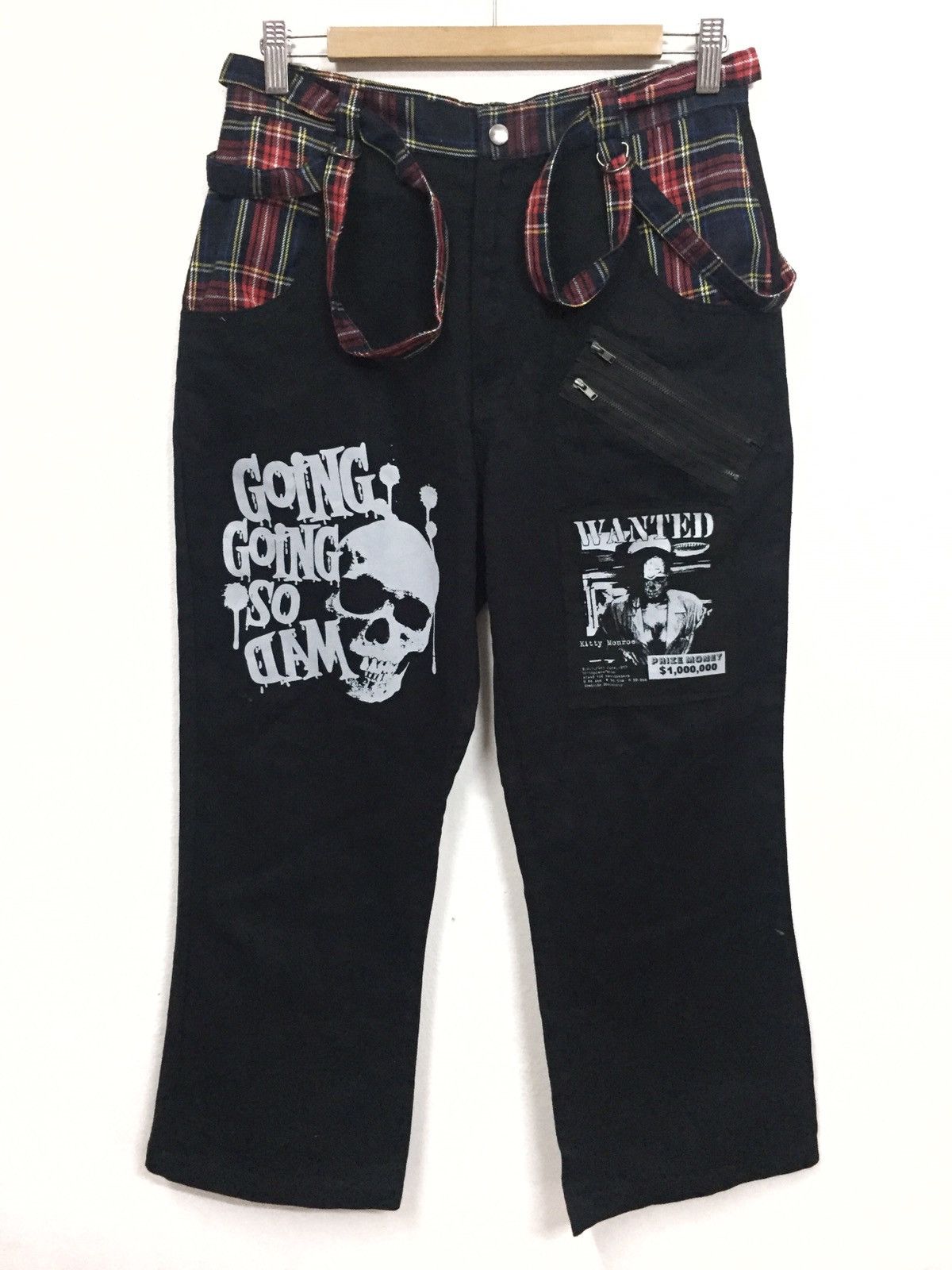 A.F.F.A. Iconic Sex Pot Revenge 🇯🇵 Bondage Tartan Goth Bondage Pants Size US 30 / EU 46 - 2 Thumbnail