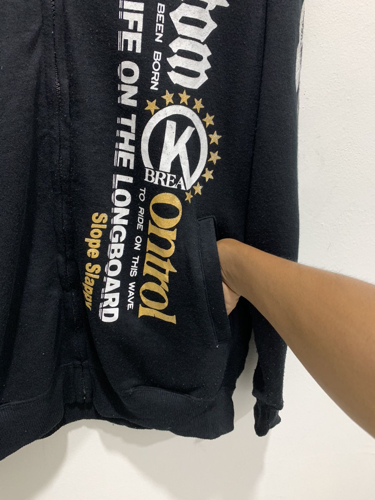Haze × Japanese Brand Longboard Surf Zipper Big Logo Backfront Diamond Sweatshirt Size US L / EU 52-54 / 3 - 7 Thumbnail