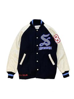 International stussy tribe hot sale varsity jacket