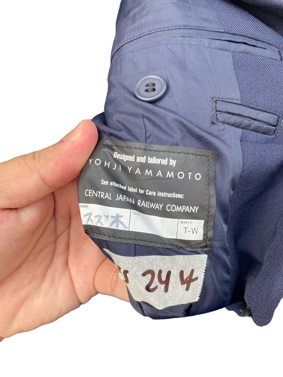 Yohji Yamamoto Vintage Yohji Yamamoto Colaboration With Railways Company Size 38R - 5 Thumbnail