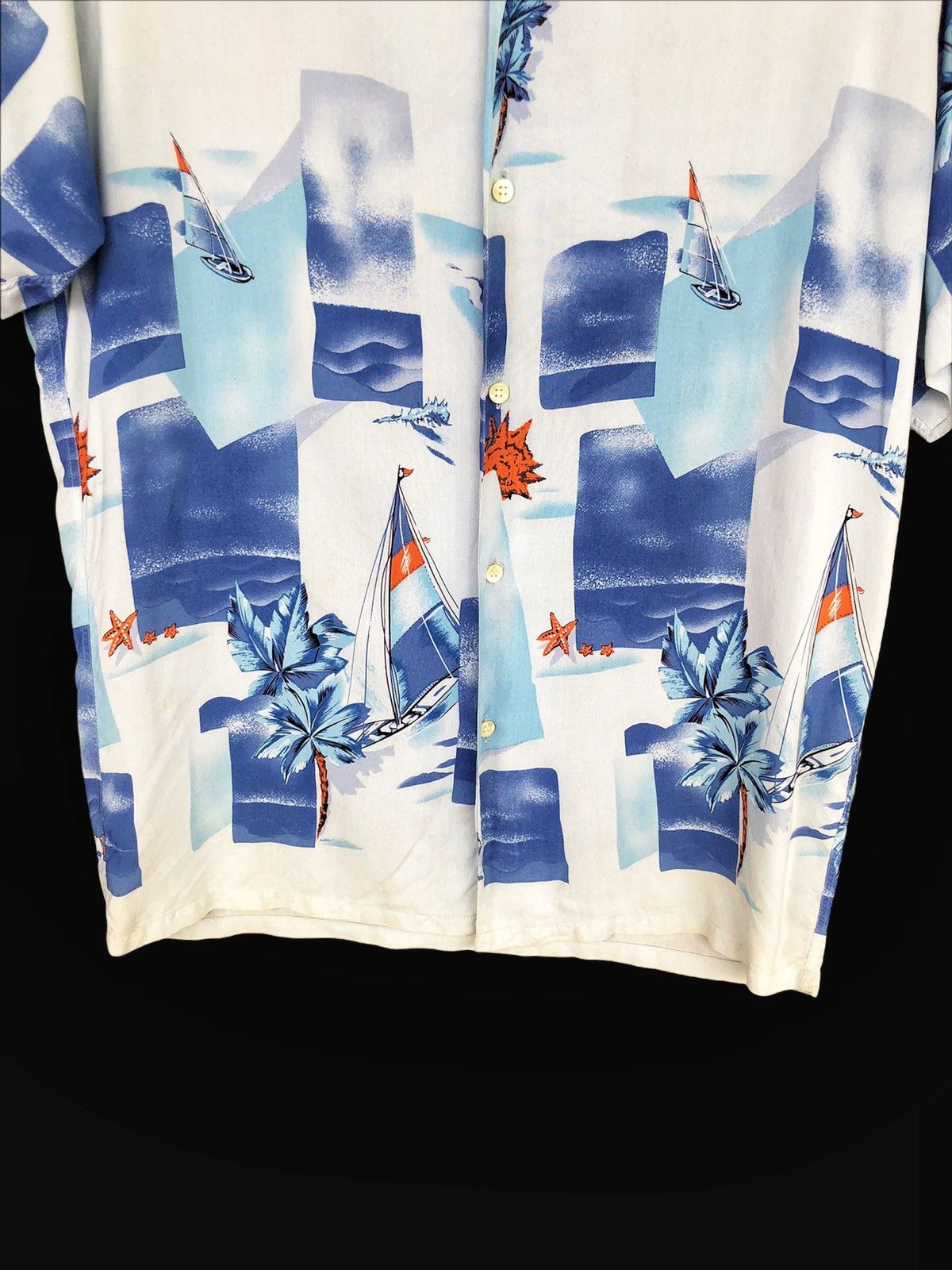 JUN MEN GRAIL🔥90s Jun Men 🇯🇵 Yacht Motif Rayon Aloha Shirt Size US M / EU 48-50 / 2 - 4 Thumbnail