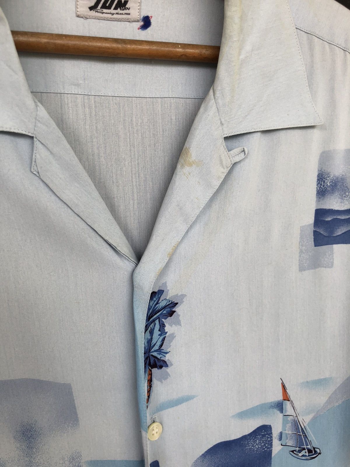 JUN MEN GRAIL🔥90s Jun Men 🇯🇵 Yacht Motif Rayon Aloha Shirt Size US M / EU 48-50 / 2 - 7 Thumbnail