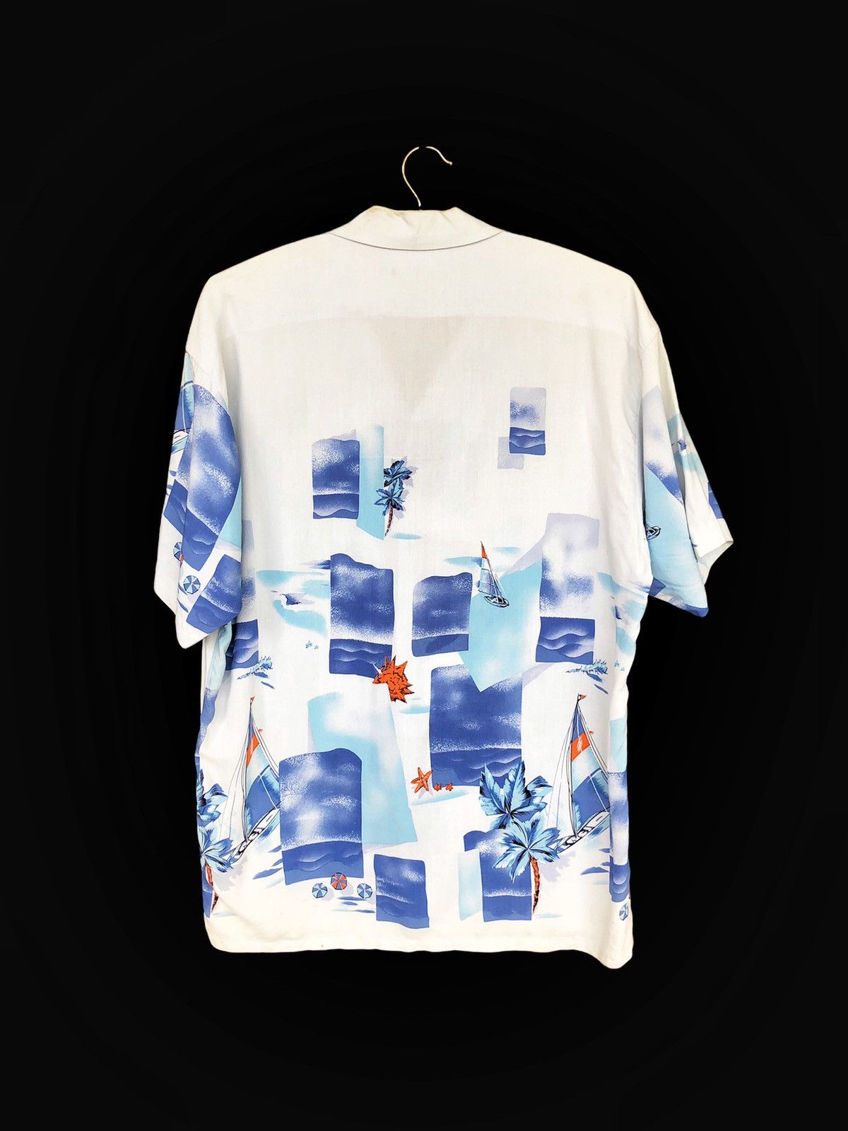JUN MEN GRAIL🔥90s Jun Men 🇯🇵 Yacht Motif Rayon Aloha Shirt Size US M / EU 48-50 / 2 - 3 Thumbnail