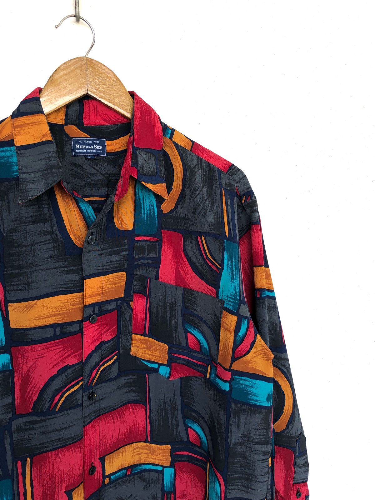 Art Comes First Repulse Bay 🇯🇵 Color Block Patchwork Baroque Shirt Size US M / EU 48-50 / 2 - 2 Thumbnail