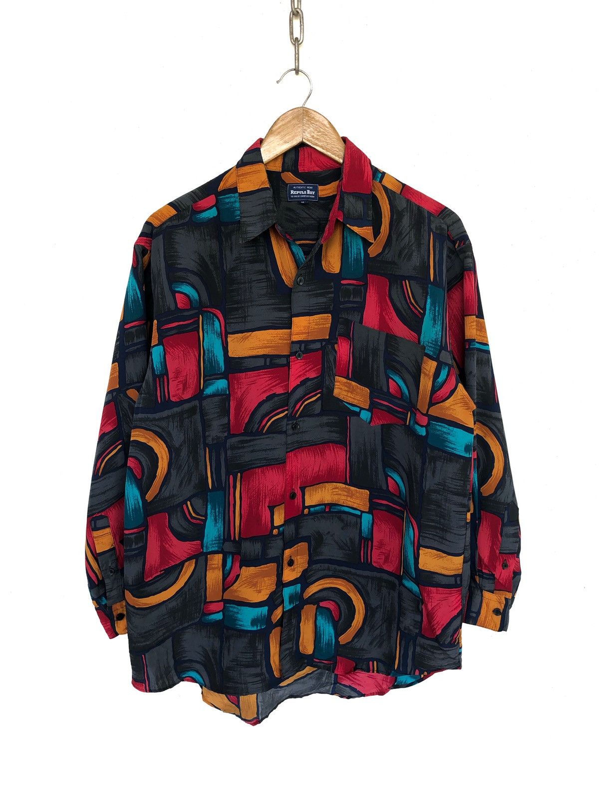 Art Comes First Repulse Bay 🇯🇵 Color Block Patchwork Baroque Shirt Size US M / EU 48-50 / 2 - 1 Thumbnail