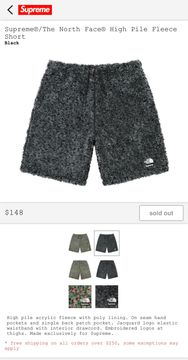 Supreme SS23 Supreme x The North Face High Pile Fleece Shorts