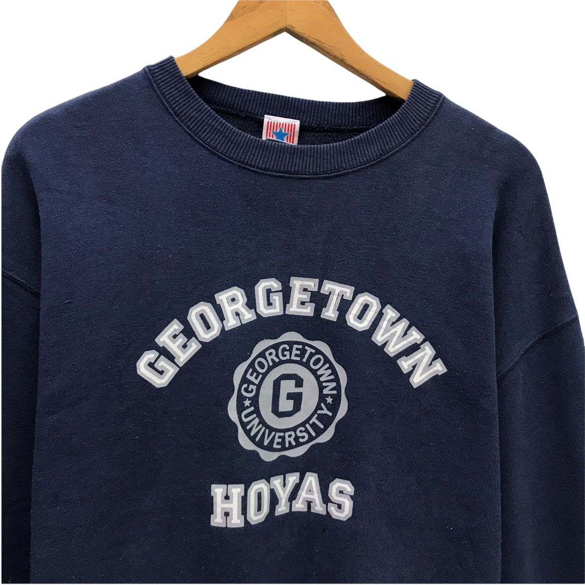 Vintage Vintage Georgetown University Hoyas At New Haven Sweatshirt Size US L / EU 52-54 / 3 - 4 Thumbnail