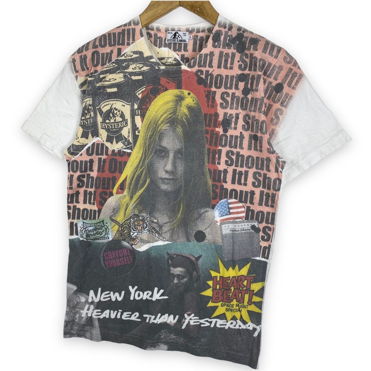 Hysteric Glamour Vintage HYSTERIC GLAMOUR Alloverprint Tee Size US S / EU 44-46 / 1 - 2 Thumbnail
