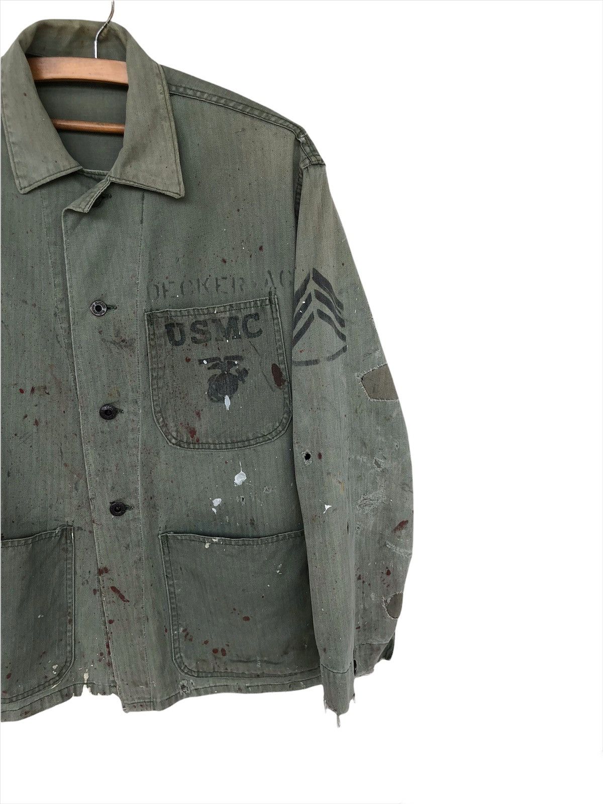 Vintage TRUE VINTAGE🔥OG 1941 USMC P41 HBT Jacket WWII Era Size US M / EU 48-50 / 2 - 2 Thumbnail