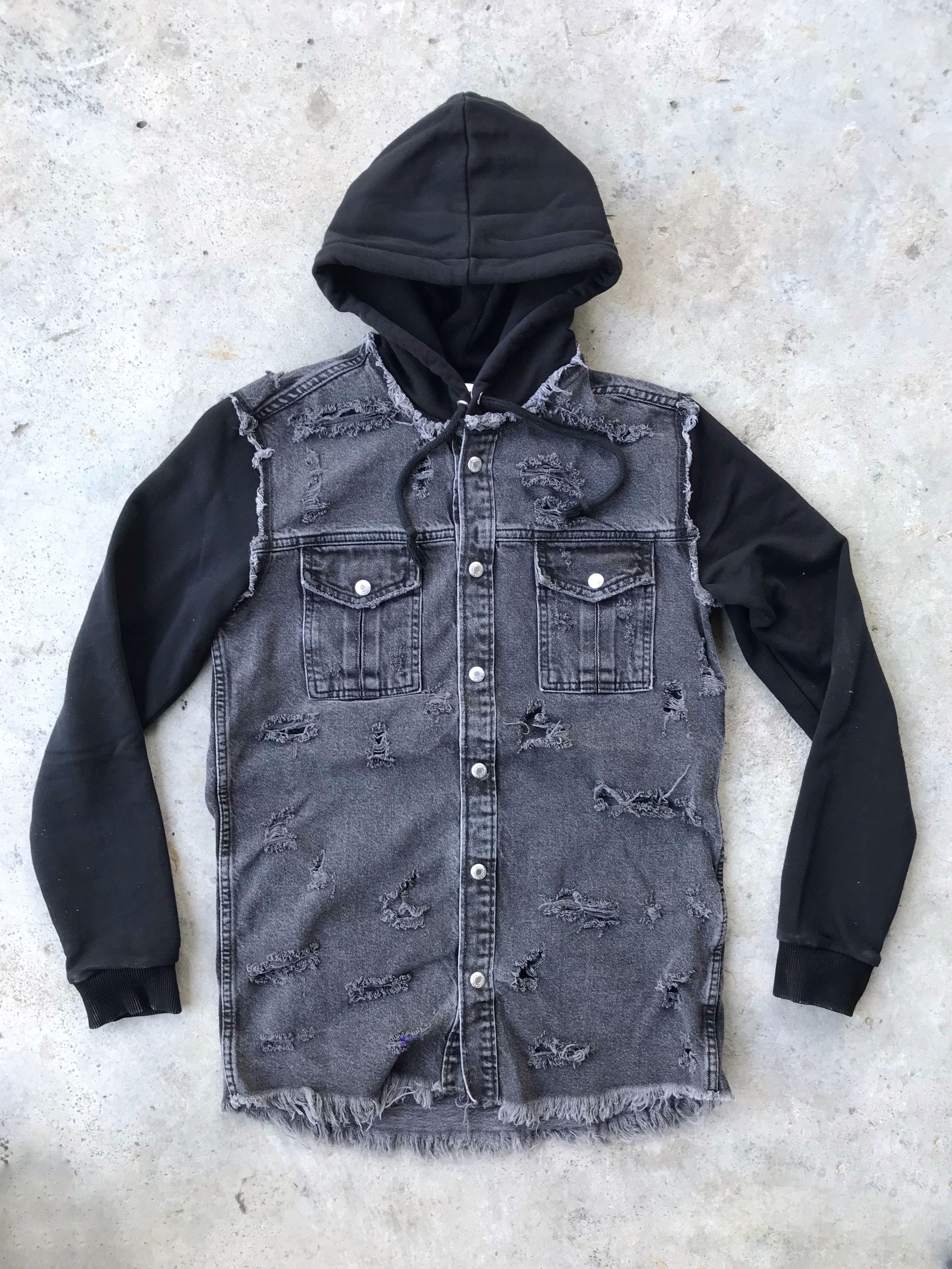 Zara Zara distressed style denim jacket Size S / US 4 / IT 40 - 1 Thumbnail