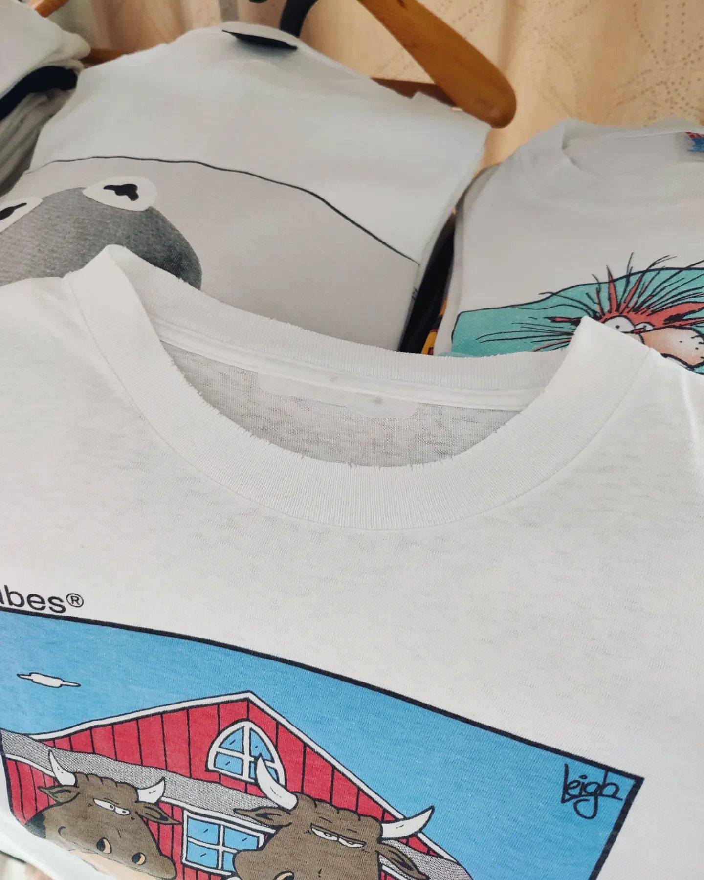 Vintage 1993 Leigh Rubin - American Gothic Parody 🧑🏿‍🌾🐮 Size US L / EU 52-54 / 3 - 3 Thumbnail