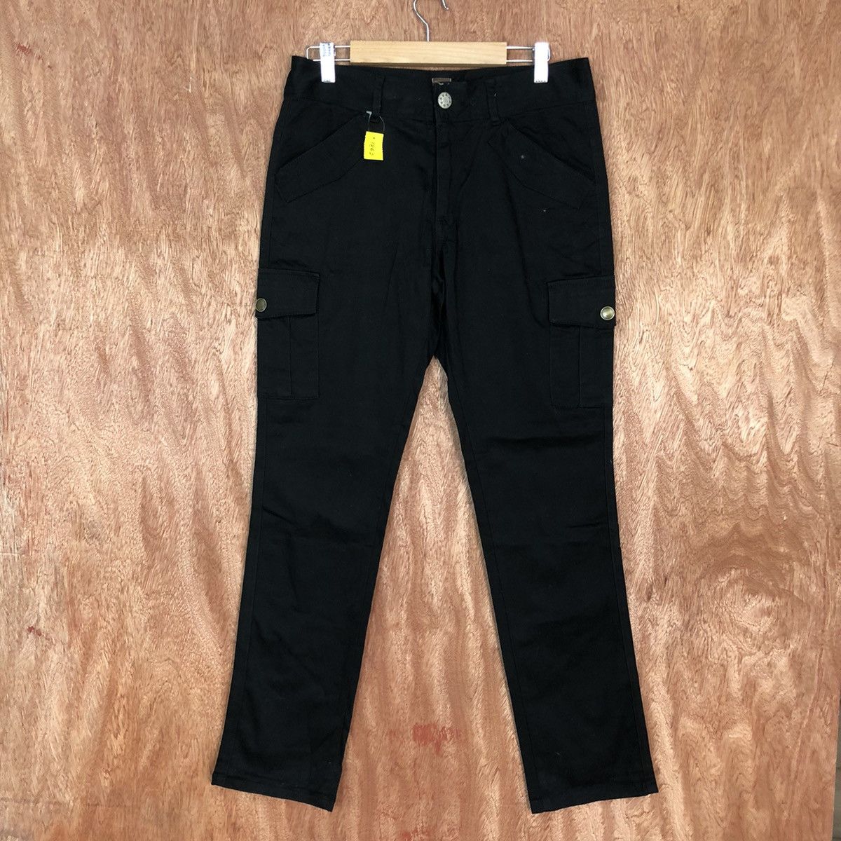 image of Vintage Hopkins Black Multipocket Cargo Pants 1862, Men's (Size 30)