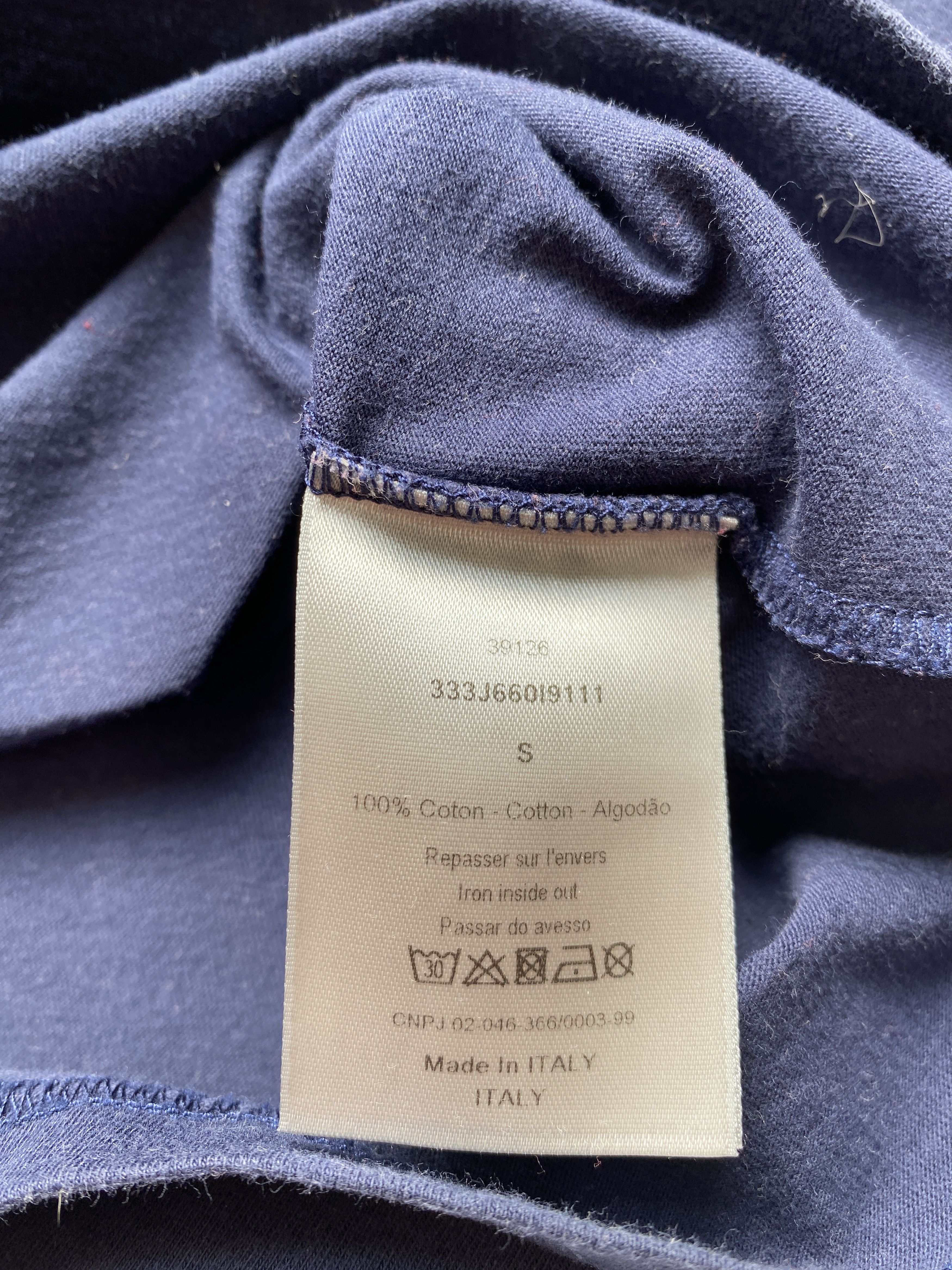 Dior ⚡️QUICK SALE⚡️Dior Navy Blue Tshirt Kris Van Assche Size US S / EU 44-46 / 1 - 4 Thumbnail