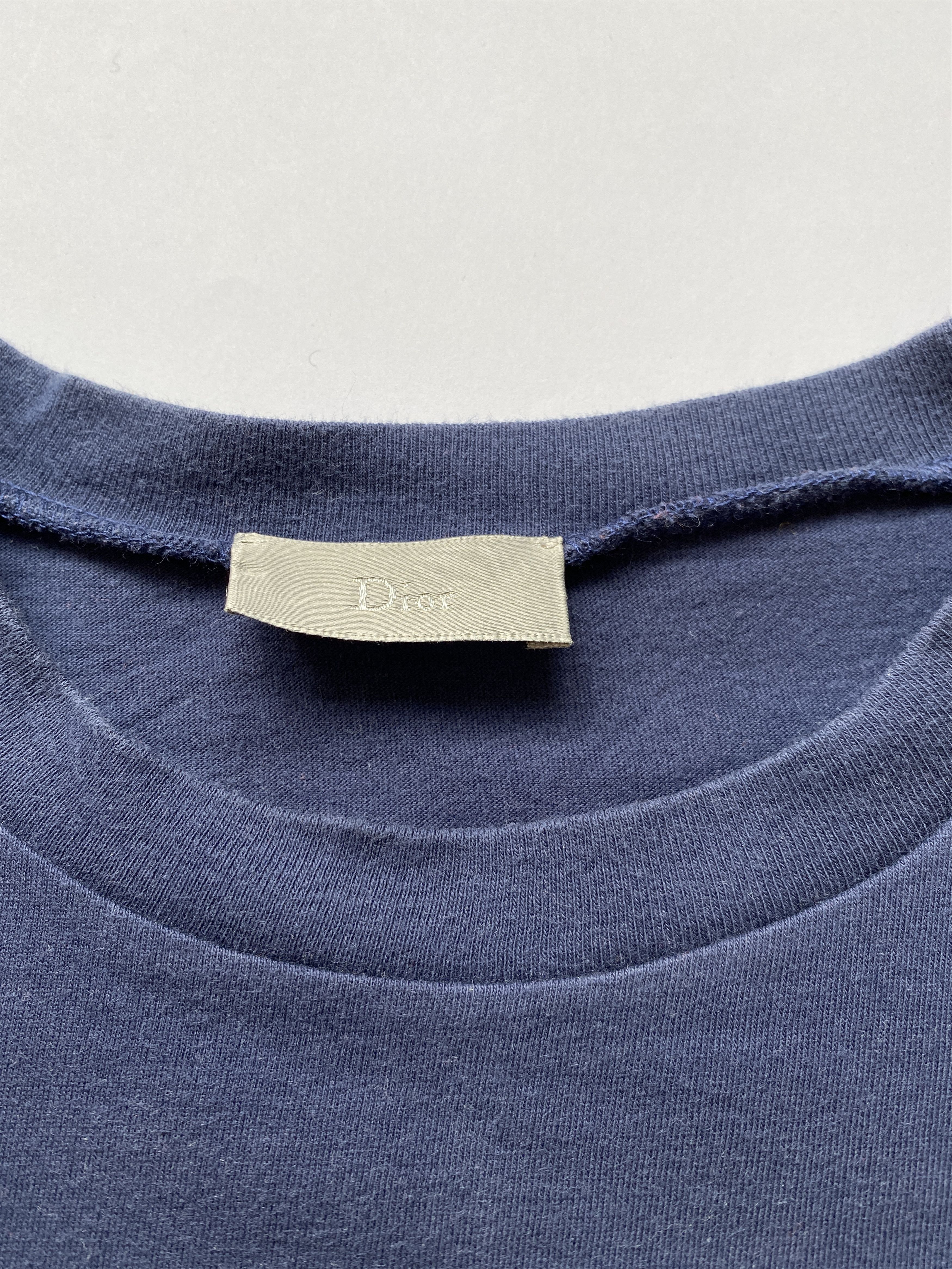 Dior ⚡️QUICK SALE⚡️Dior Navy Blue Tshirt Kris Van Assche Size US S / EU 44-46 / 1 - 3 Thumbnail