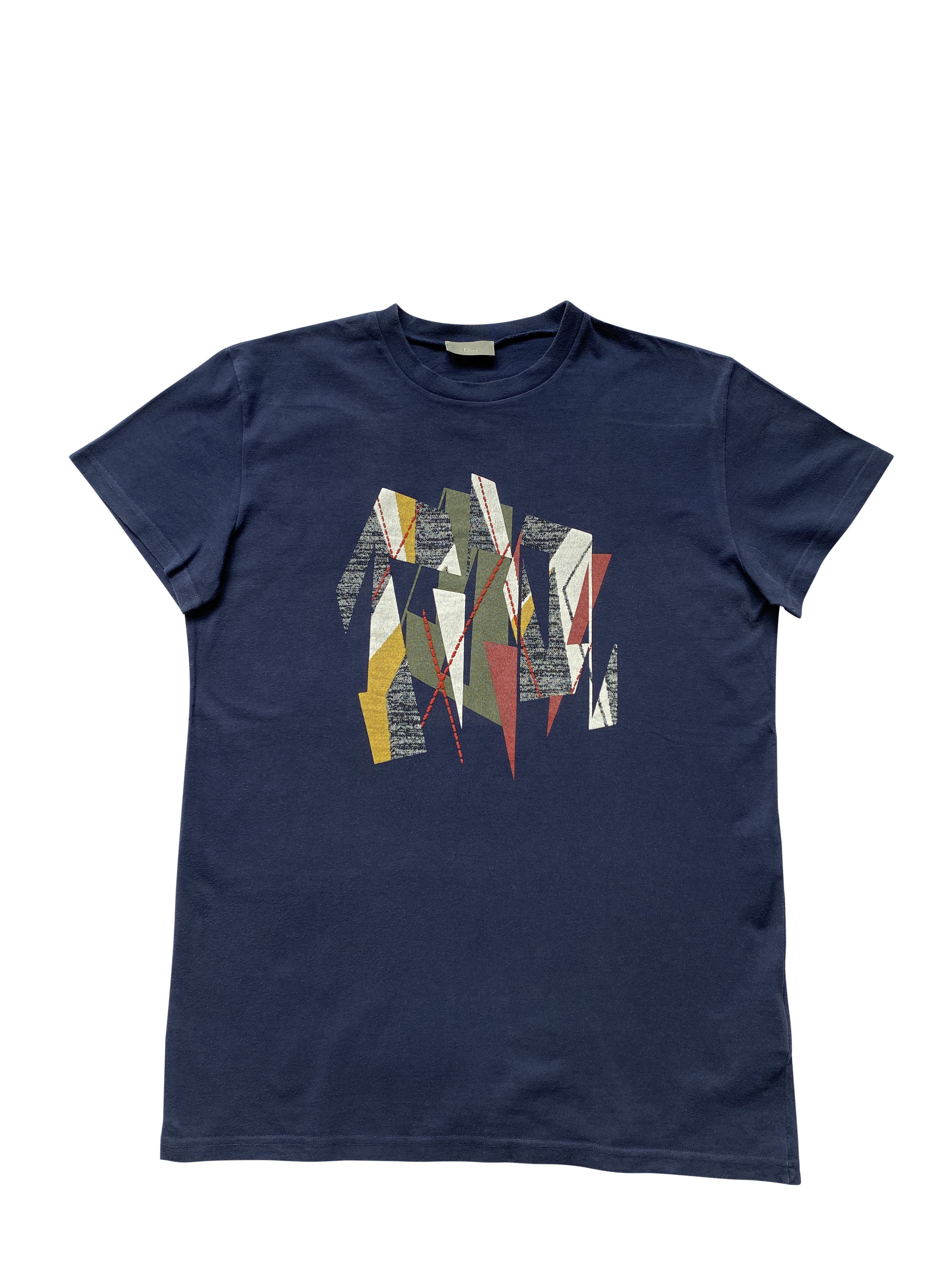 Dior ⚡️QUICK SALE⚡️Dior Navy Blue Tshirt Kris Van Assche Size US S / EU 44-46 / 1 - 1 Thumbnail