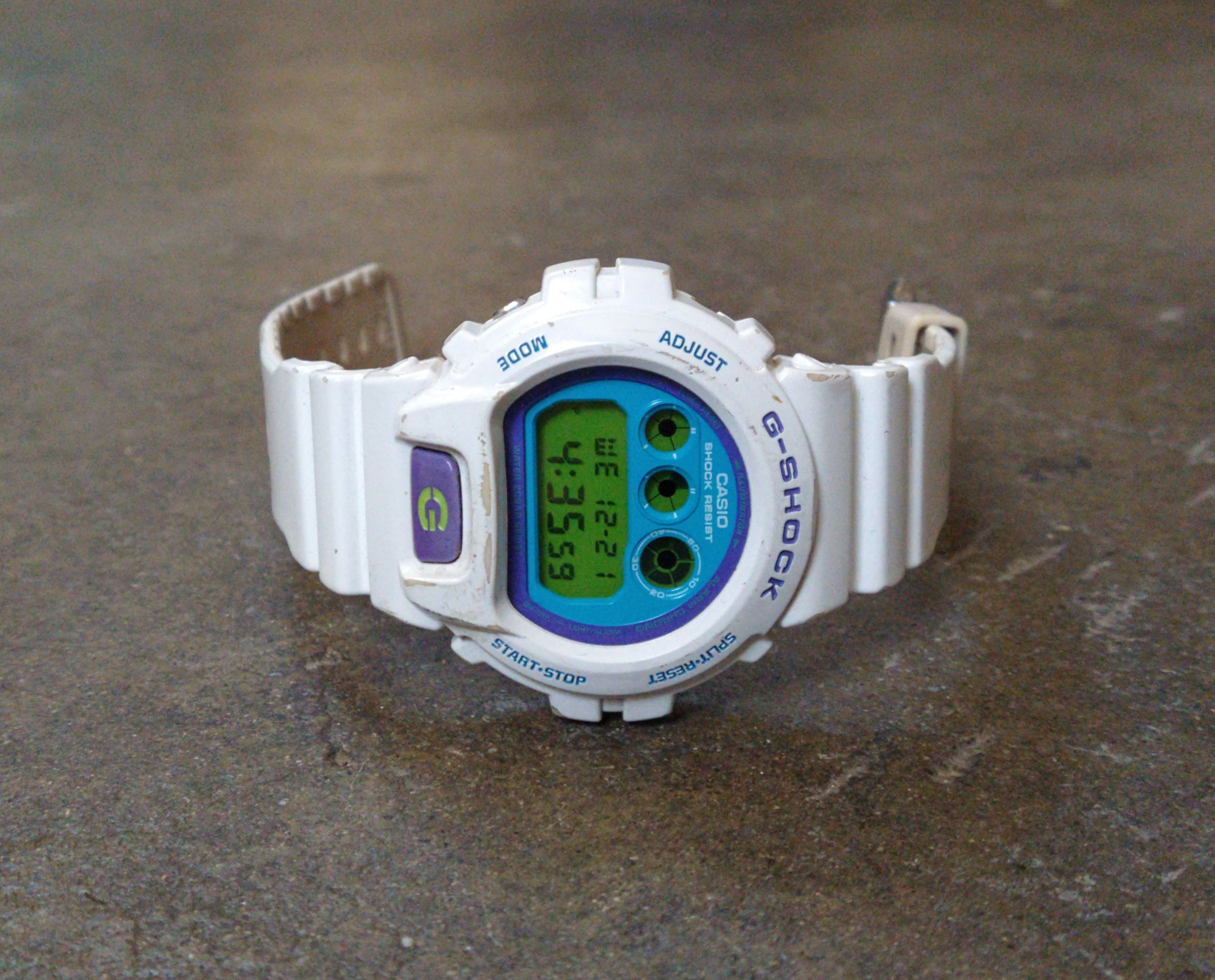 G Shock Casio G-Shock DW-6900-CS-7 White Watch Green Purple