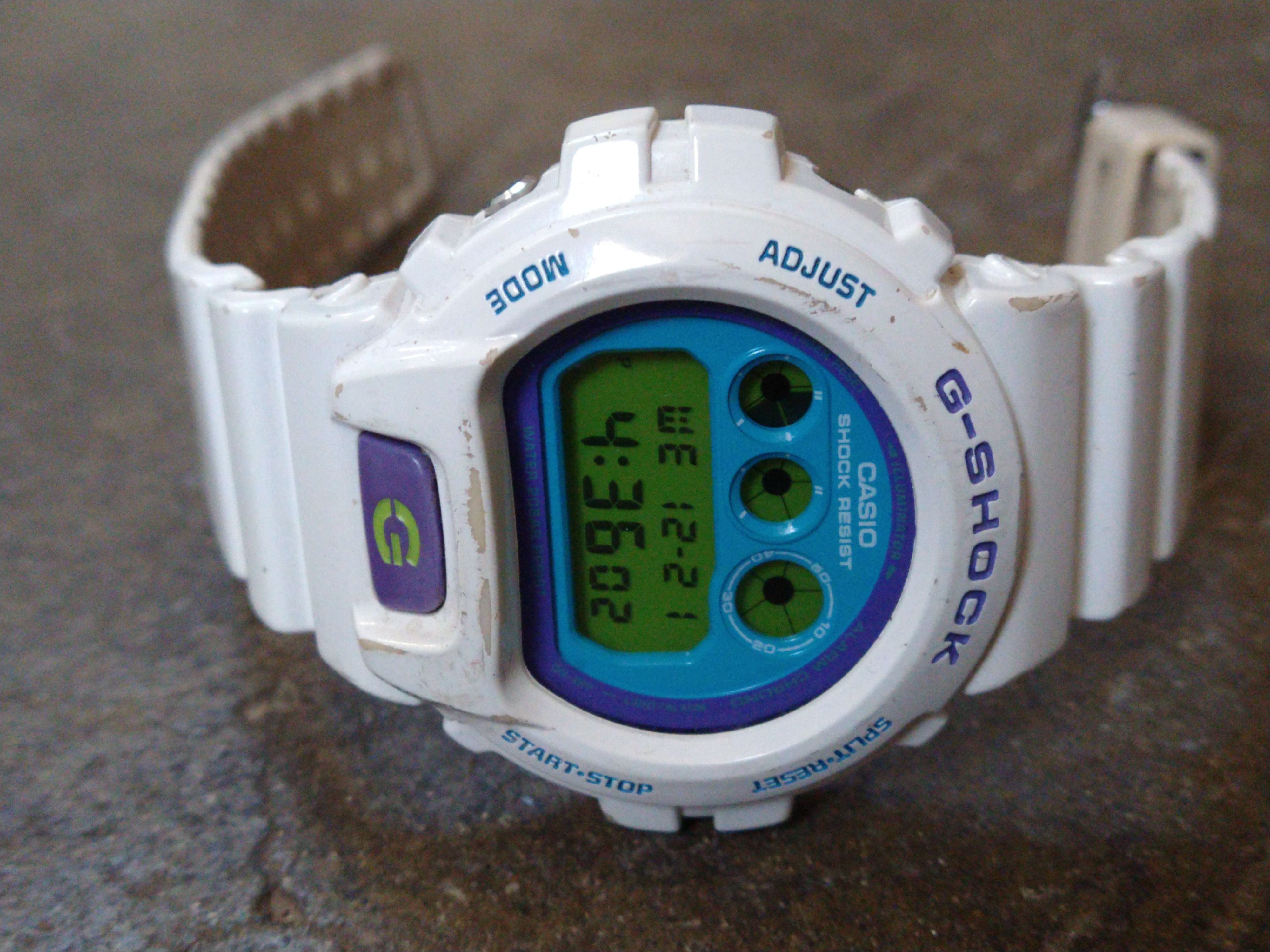 Casio × G Shock Casio G-Shock DW-6900-CS-7 White Watch Green Purple Blue Size ONE SIZE - 2 Thumbnail