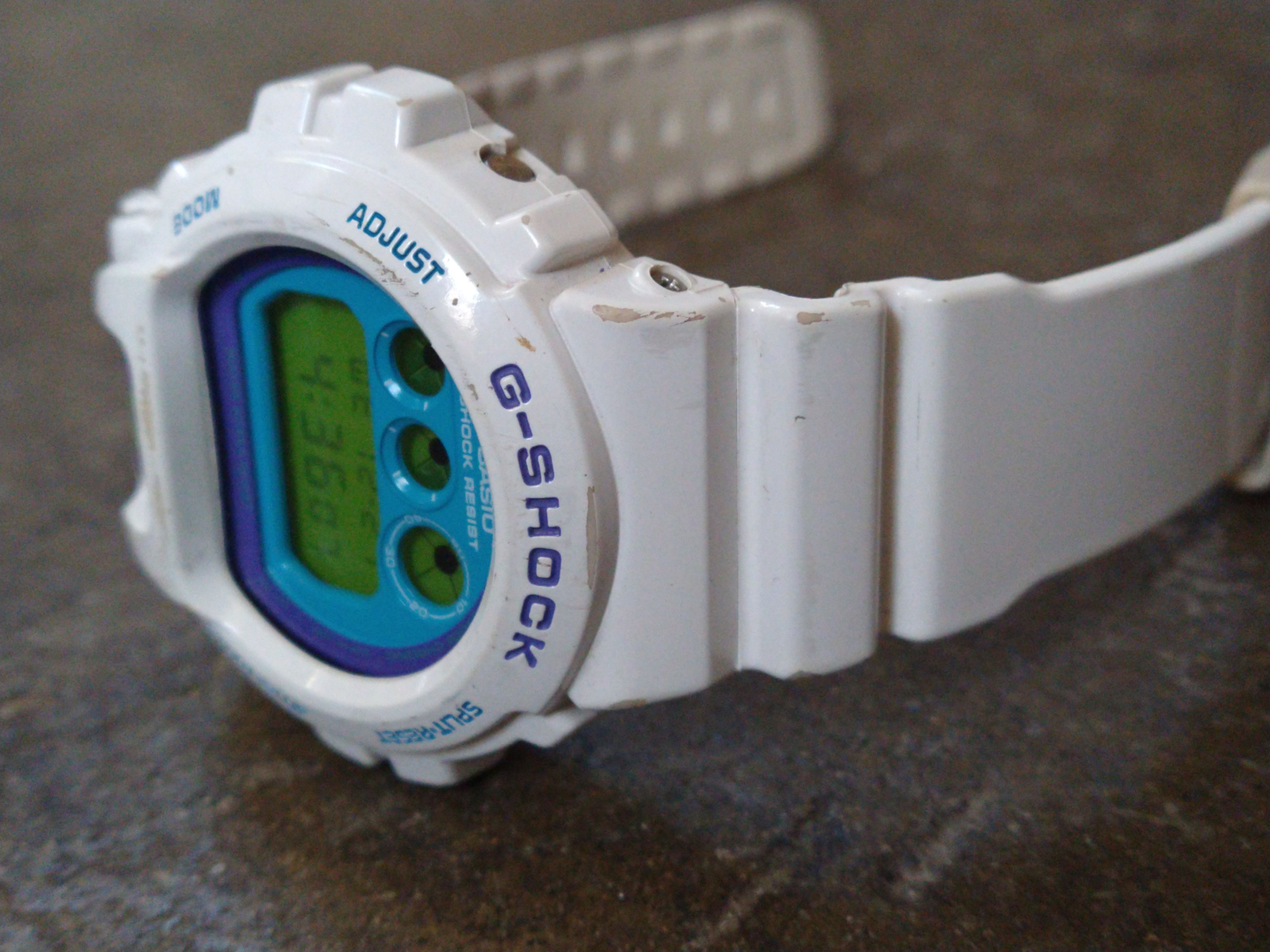 Casio × G Shock Casio G-Shock DW-6900-CS-7 White Watch Green Purple Blue Size ONE SIZE - 4 Thumbnail