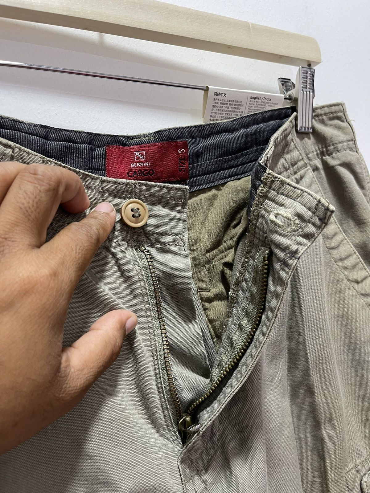Japanese Brand × Vintage JAPANESE BERNINI BAGGY STYLE CARPENTER CARGO PANTS Size US 30 / EU 46 - 7 Thumbnail