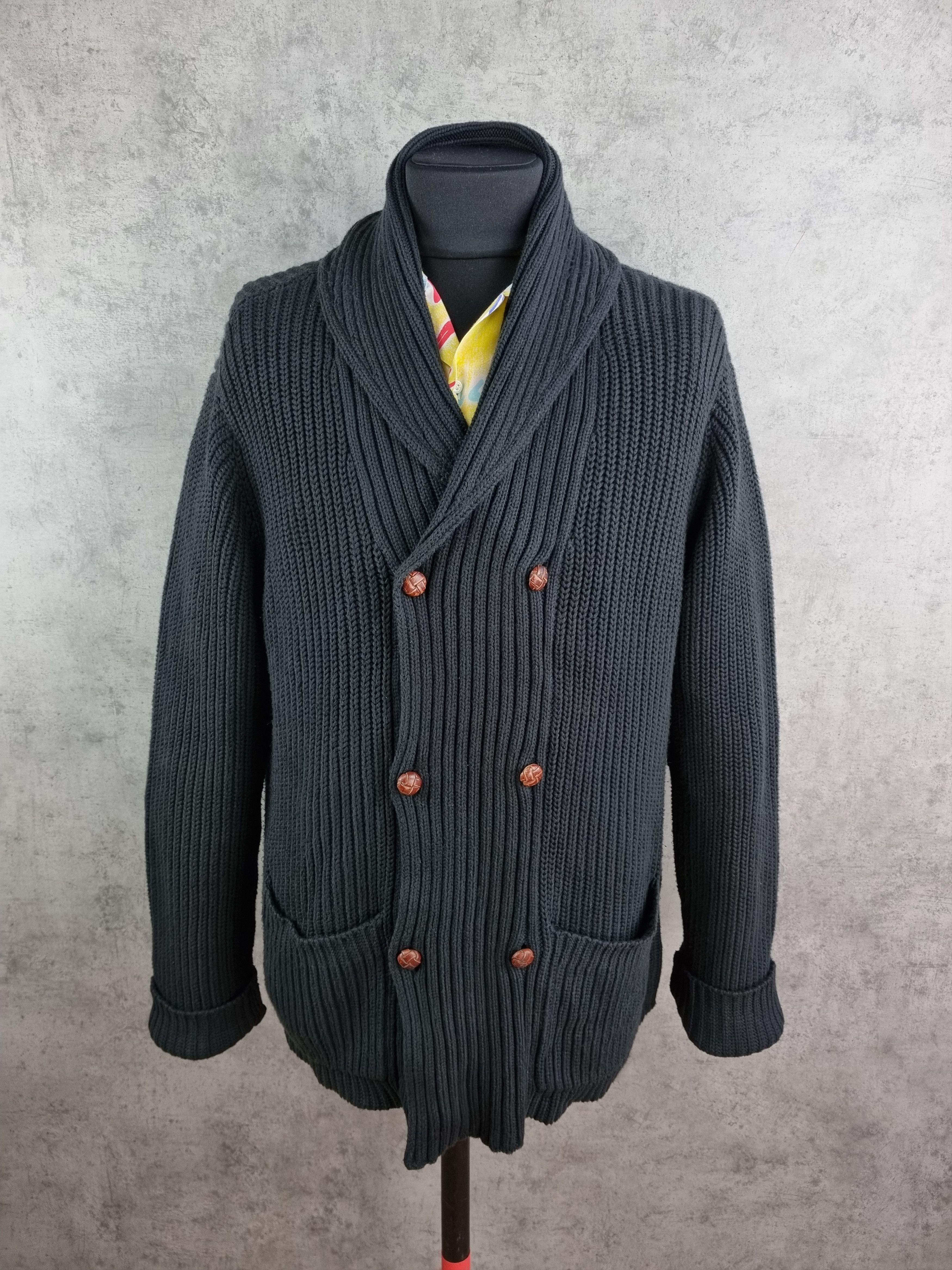 Polo Ralph Lauren × Ralph Lauren 90s Vintage Polo Ralph Lauren Knitted Cardigan Sweater Size US XL / EU 56 / 4 - 1 Thumbnail