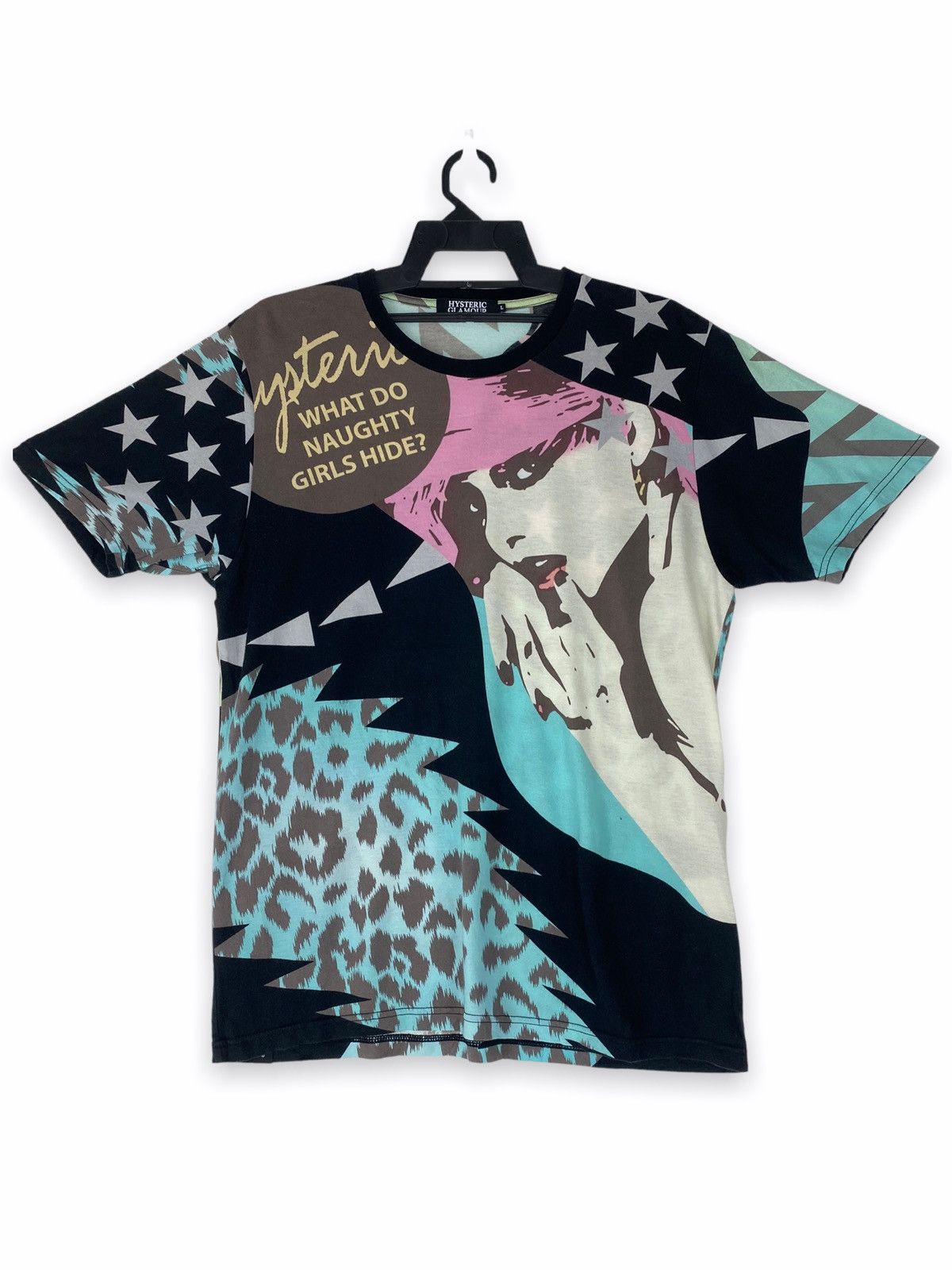 image of Hysteric Glamour Design Punk Leopard in Black, Men's (Size Large)