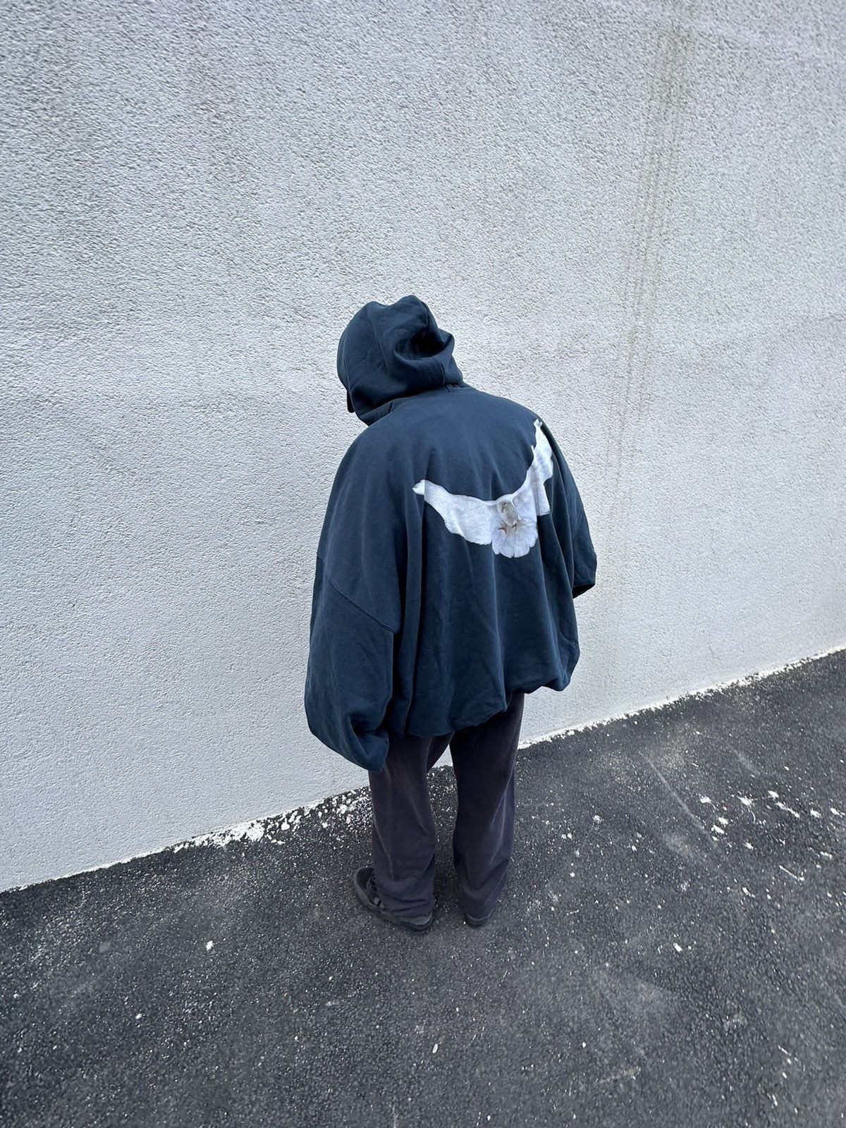 Image of Yeezy Gap Dove Hoodie in Dark Blue, Men's (Size 2XL)