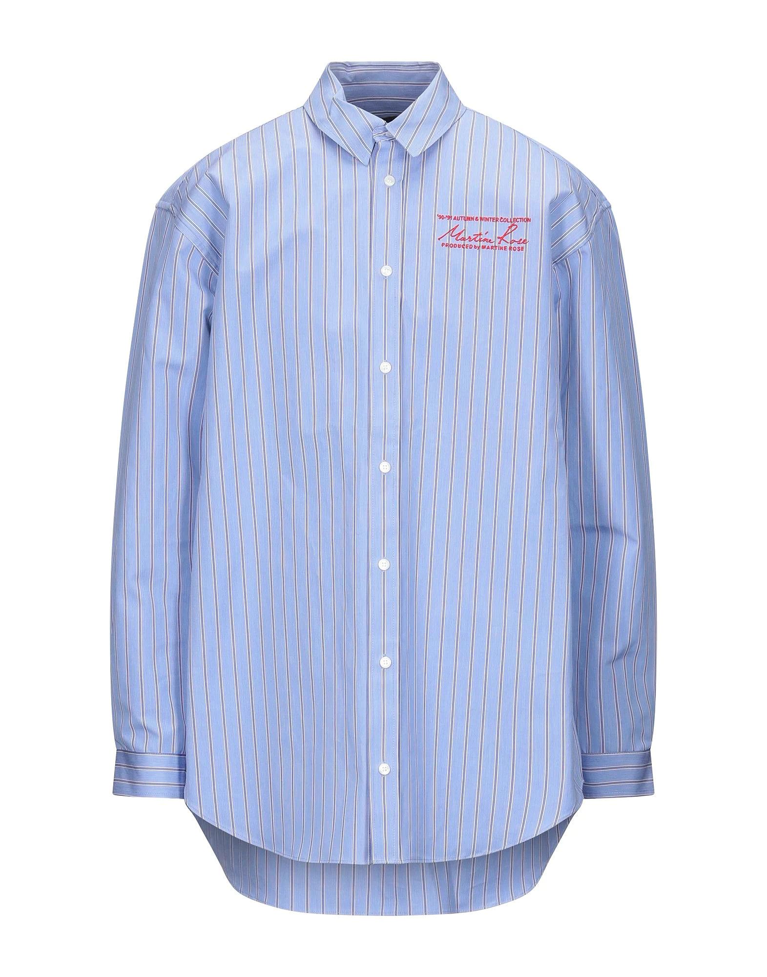 image of Martine Rose Striped Shirts In Azure, Men's (Size Small)