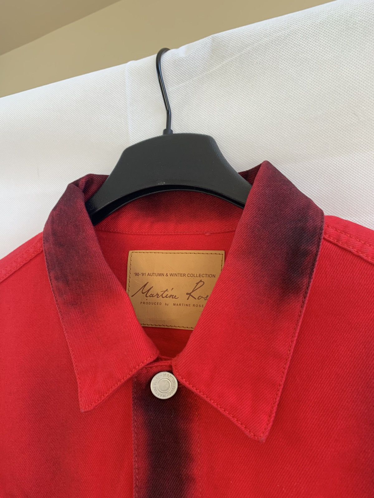 Martine Rose Zip Denim Jacket in Black / Red Size US S / EU 44-46 / 1 - 13 Thumbnail