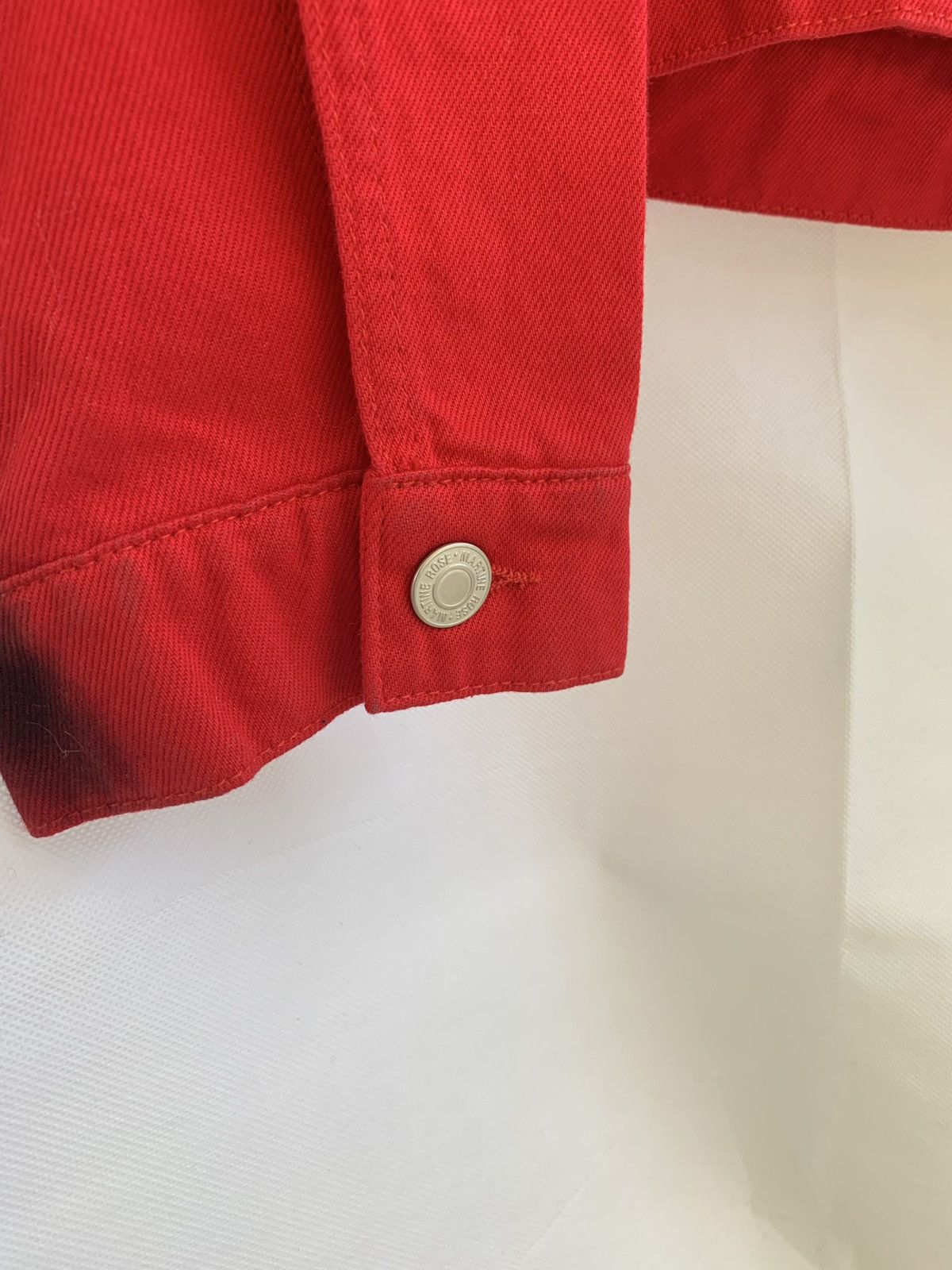 Martine Rose Zip Denim Jacket in Black / Red Size US S / EU 44-46 / 1 - 6 Thumbnail
