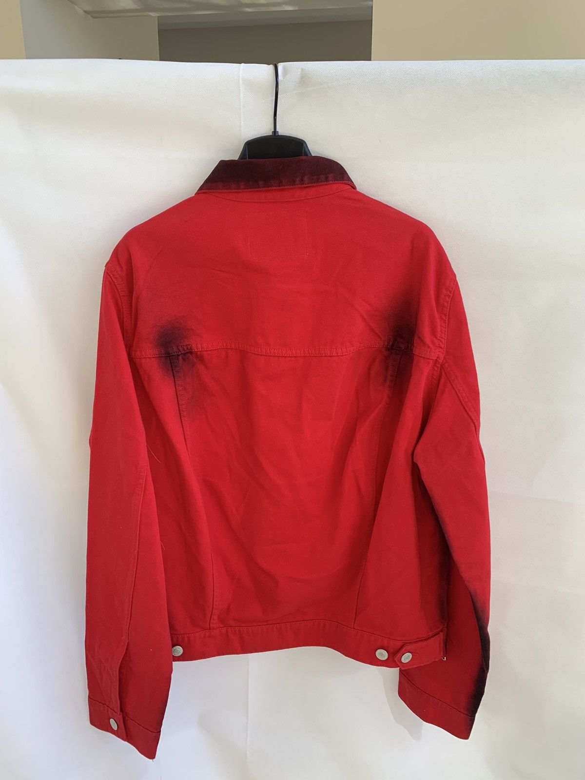 Martine Rose Zip Denim Jacket in Black / Red Size US S / EU 44-46 / 1 - 18 Thumbnail
